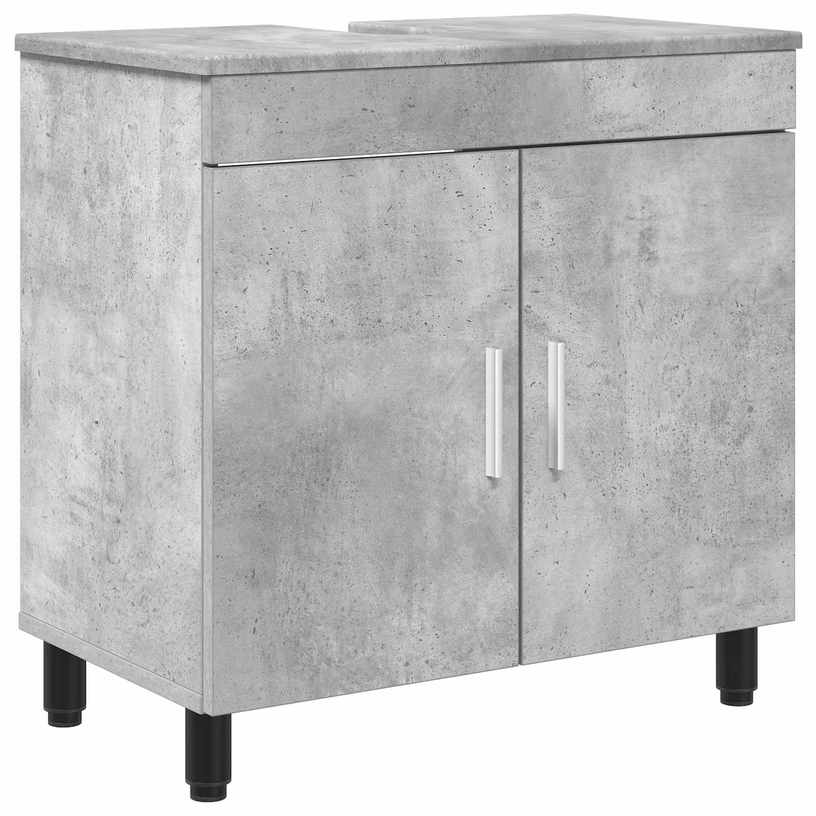 Badkamer Waskom Betongrijs 60 x 35 x 60 cm Bewerkt hout is nu te koop bij PeponiXL, paradijselijk wonen!