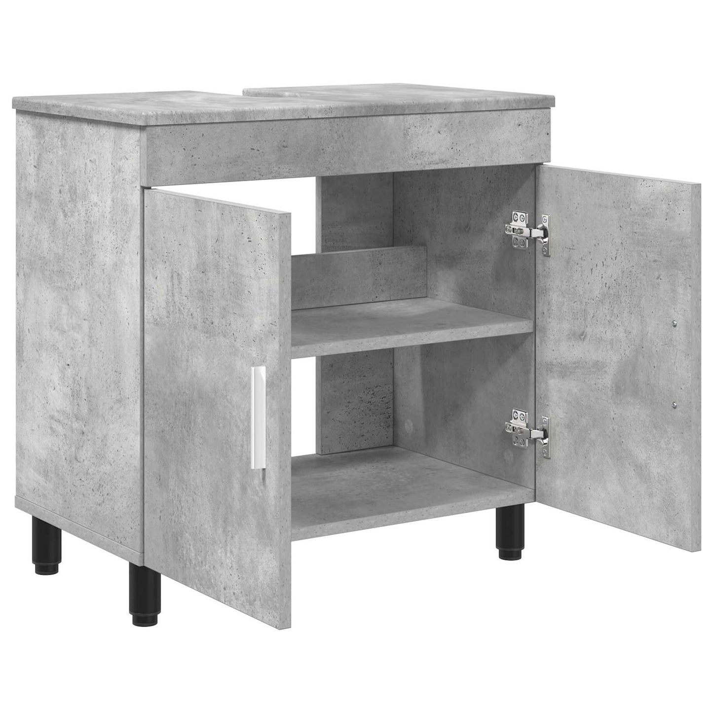 Badkamer Waskom Betongrijs 60 x 35 x 60 cm Bewerkt hout is nu te koop bij PeponiXL, paradijselijk wonen!