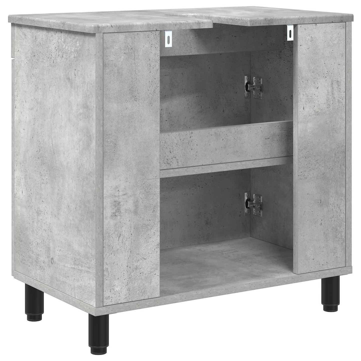 Badkamer Waskom Betongrijs 60 x 35 x 60 cm Bewerkt hout is nu te koop bij PeponiXL, paradijselijk wonen!