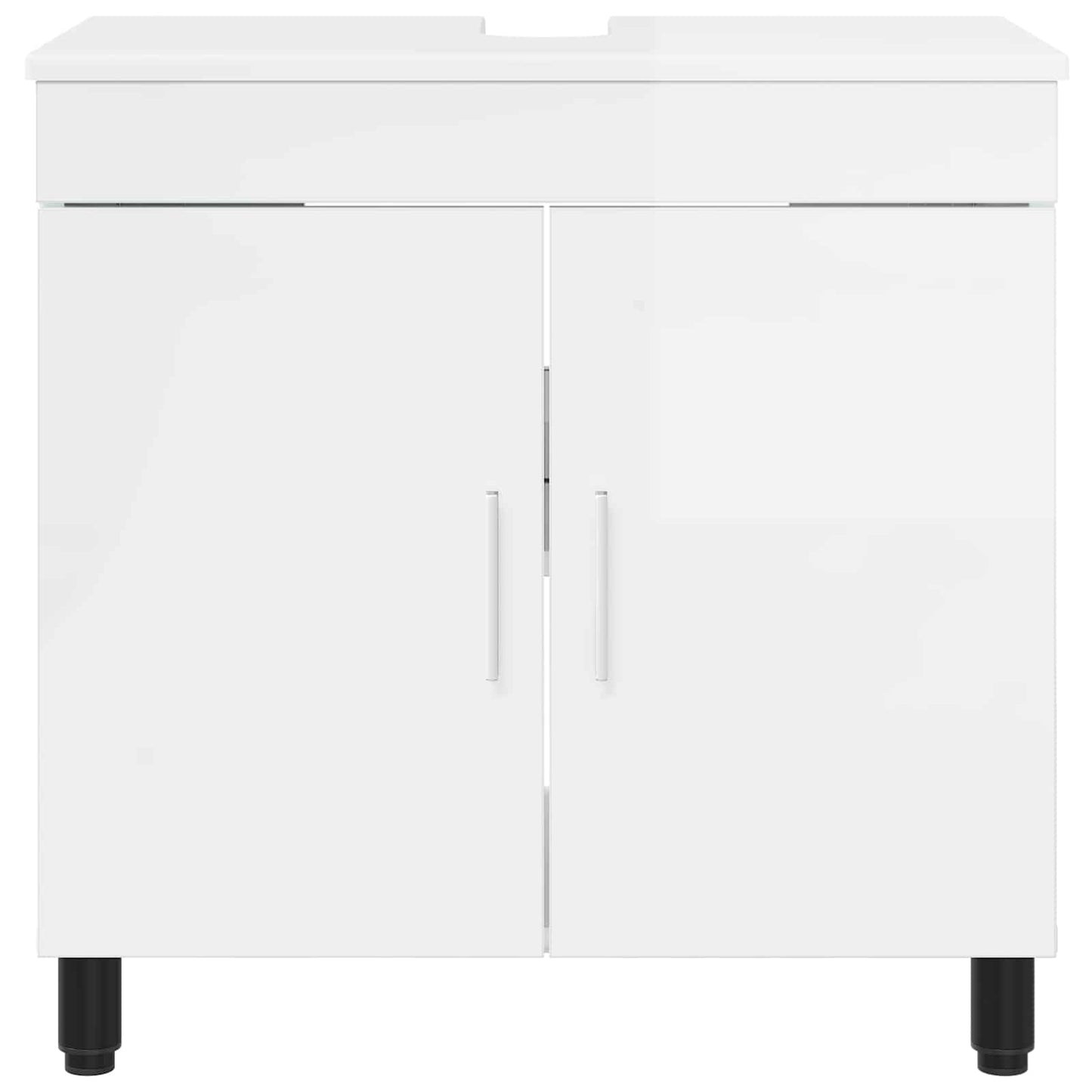 Badkamer Waskom Hoogglans Wit 60 x 35 x 60 cm Bewerkt hout is nu te koop bij PeponiXL, paradijselijk wonen!