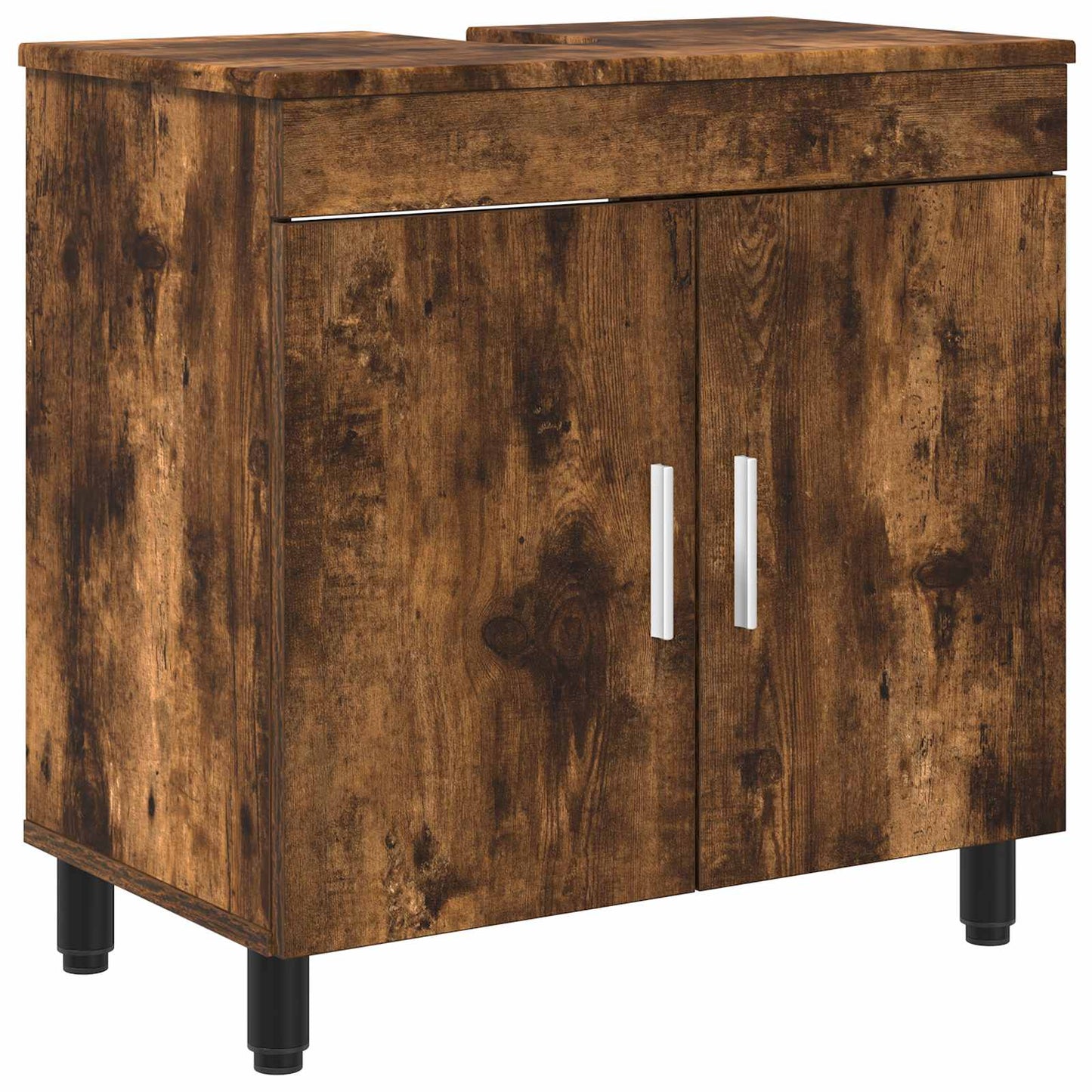 Badkamer Waskom Gerookt eiken 60 x 35 x 60 cm Bewerkt hout is nu te koop bij PeponiXL, paradijselijk wonen!