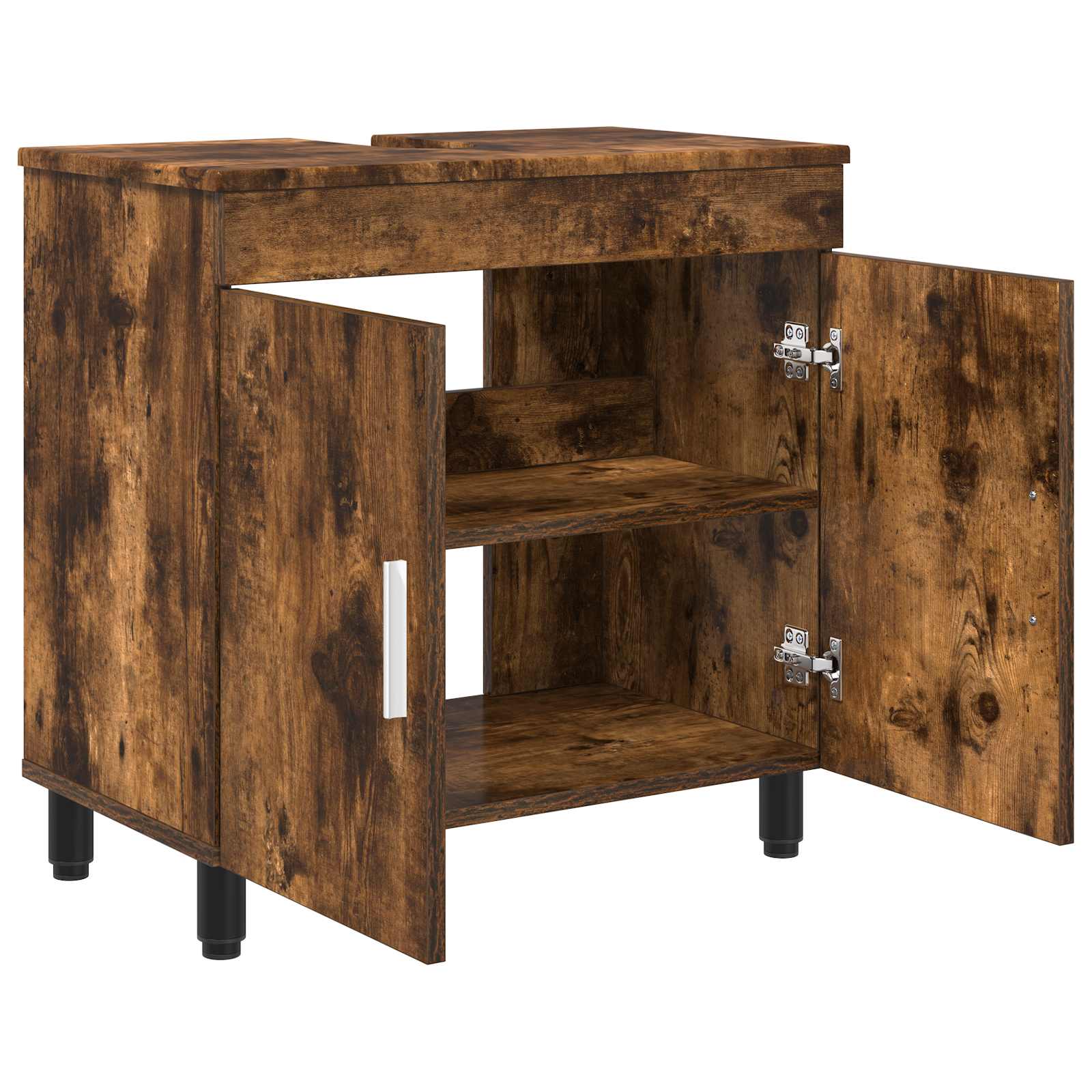 Badkamer Waskom Gerookt eiken 60 x 35 x 60 cm Bewerkt hout is nu te koop bij PeponiXL, paradijselijk wonen!