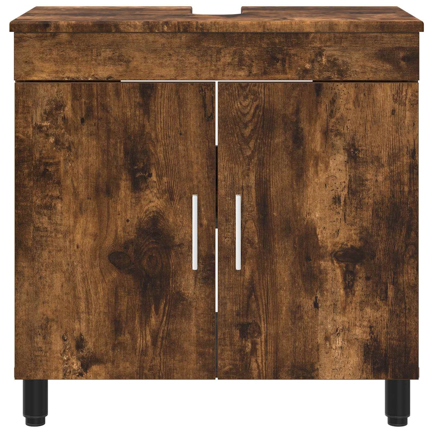 Badkamer Waskom Gerookt eiken 60 x 35 x 60 cm Bewerkt hout is nu te koop bij PeponiXL, paradijselijk wonen!
