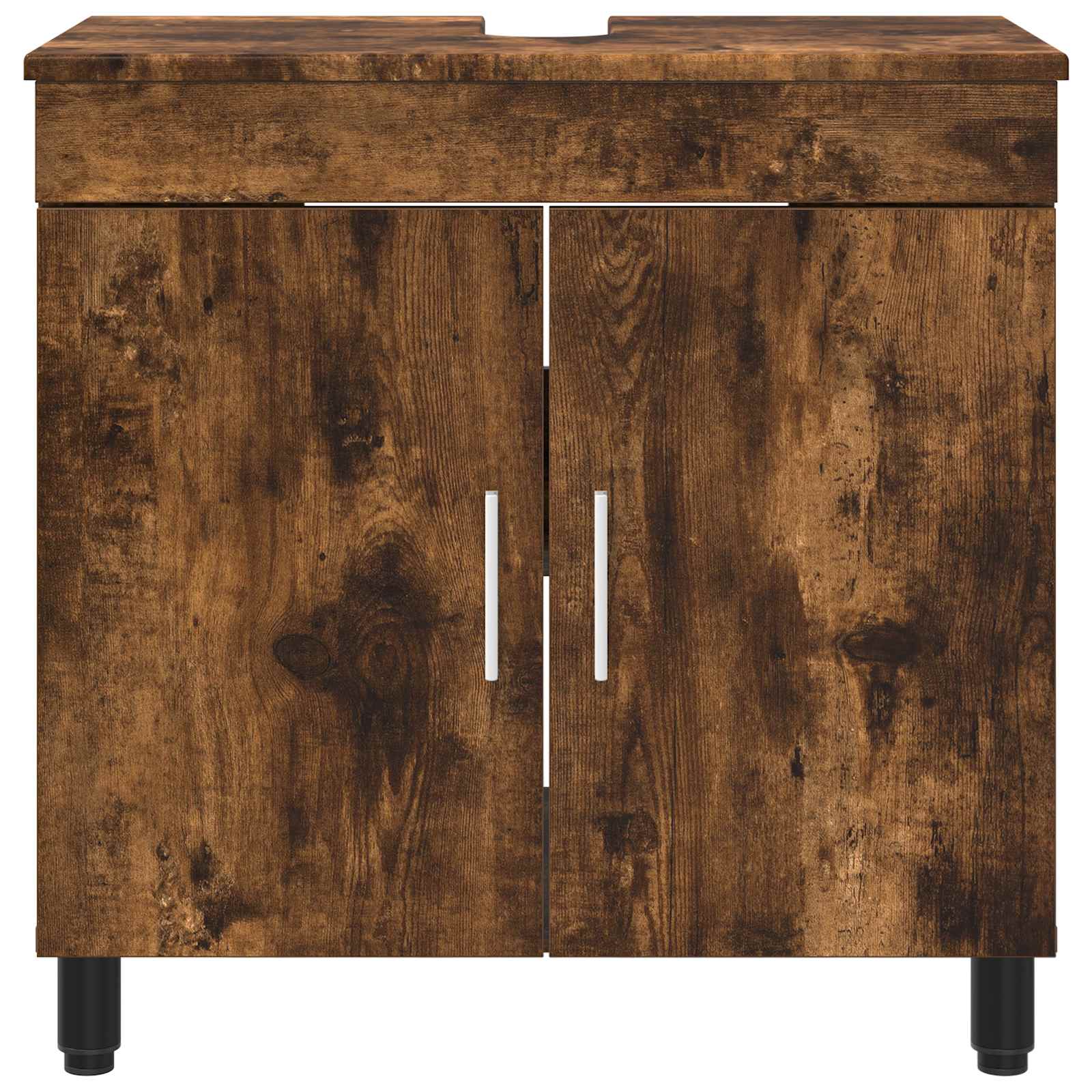 Badkamer Waskom Gerookt eiken 60 x 35 x 60 cm Bewerkt hout is nu te koop bij PeponiXL, paradijselijk wonen!