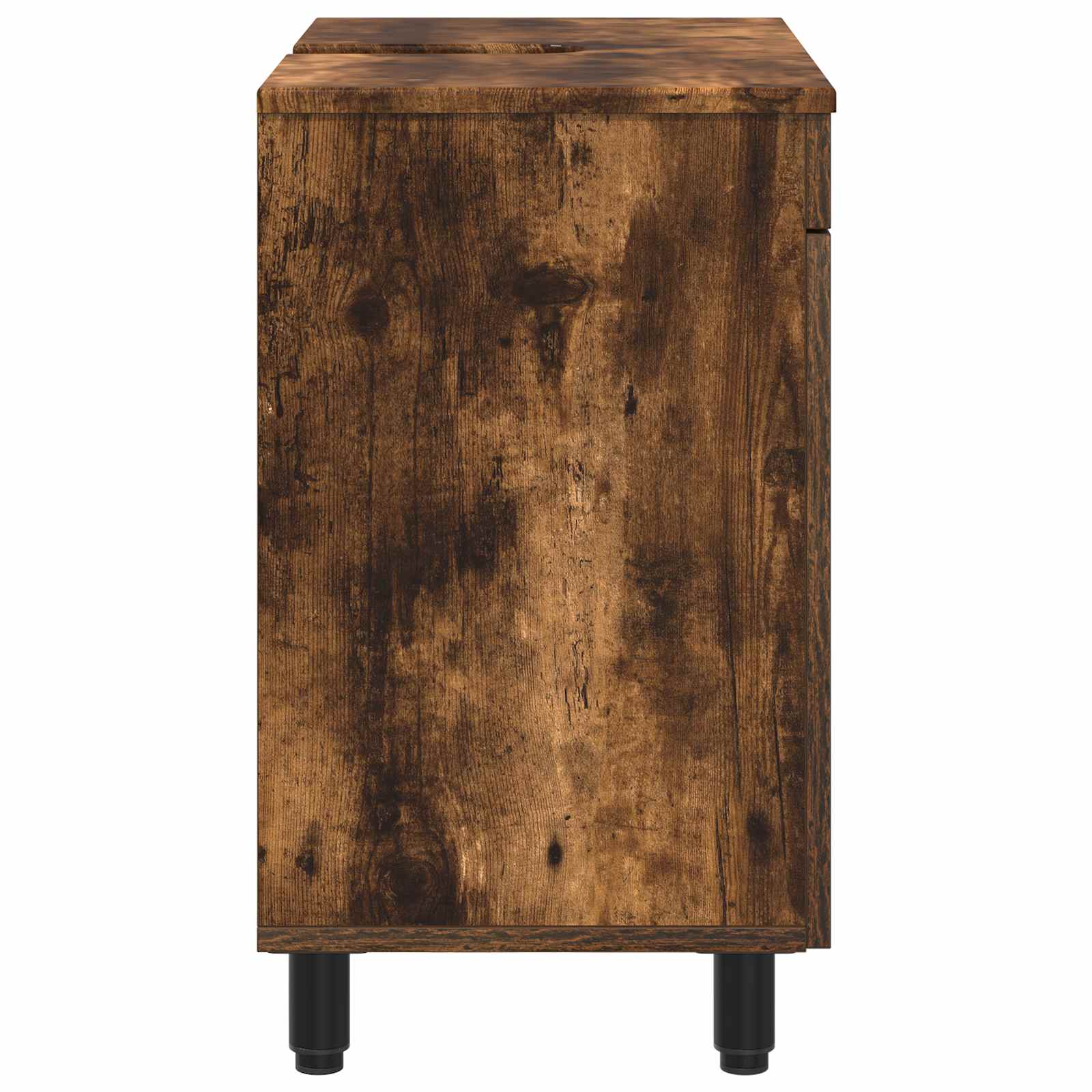 Badkamer Waskom Gerookt eiken 60 x 35 x 60 cm Bewerkt hout is nu te koop bij PeponiXL, paradijselijk wonen!