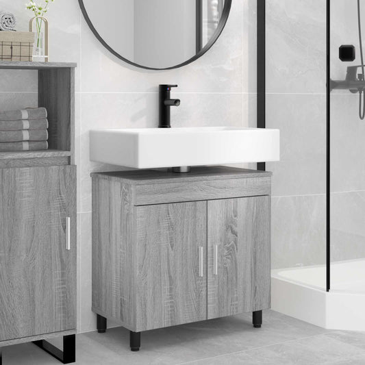 Badkamer Waskom Grijs Sonoma 60 x 35 x 60 cm Bewerkt hout is nu te koop bij PeponiXL, paradijselijk wonen!