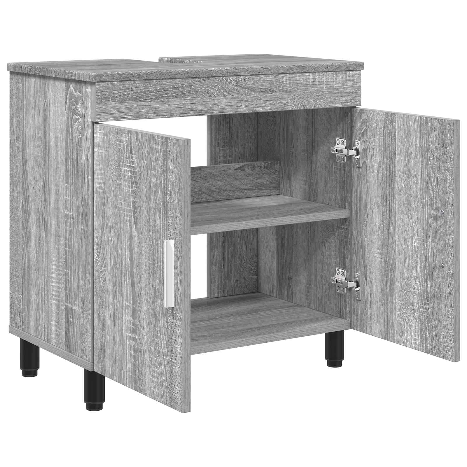 Badkamer Waskom Grijs Sonoma 60 x 35 x 60 cm Bewerkt hout is nu te koop bij PeponiXL, paradijselijk wonen!