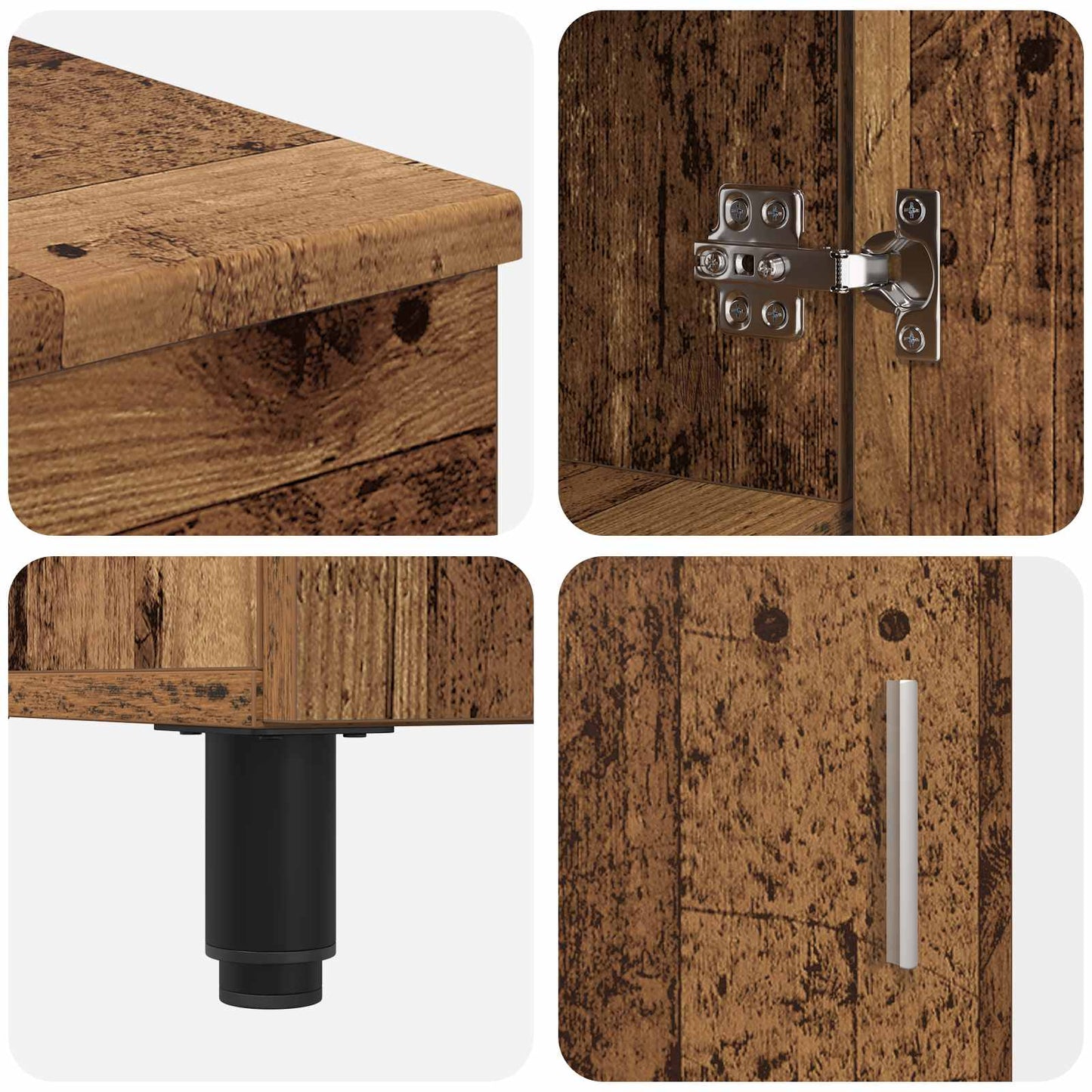 Badkamer Waskom Oud hout 60 x 35 x 60 cm Bewerkt hout is nu te koop bij PeponiXL, paradijselijk wonen!