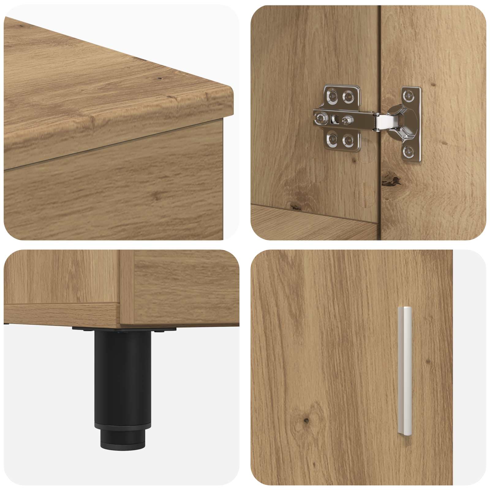 Badkamer Waskom Artisanaal eiken 60 x 35 x 60 cm Bewerkt hout is nu te koop bij PeponiXL, paradijselijk wonen!