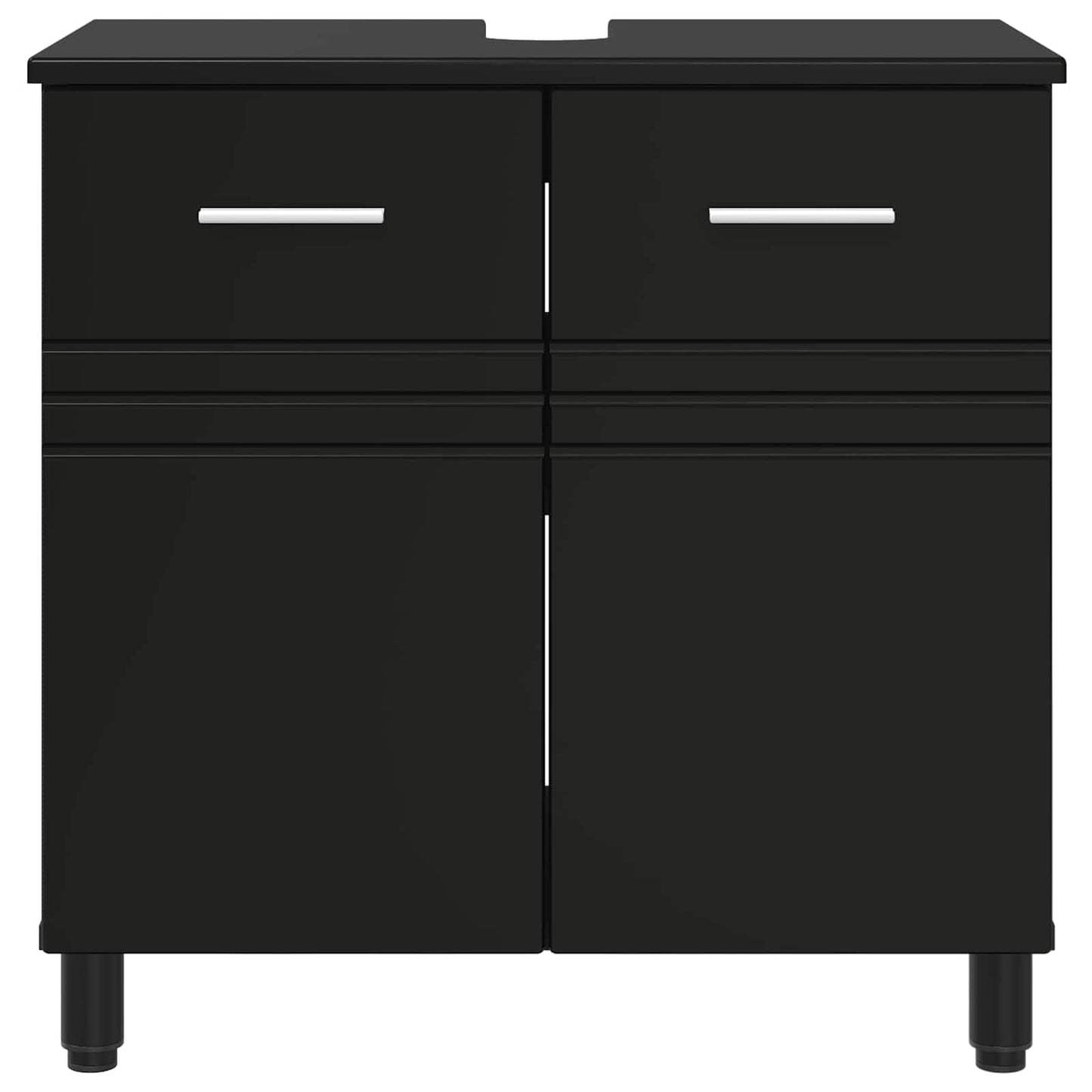 Badkamer Waskom Zwart 60 x 35 x 60 cm Bewerkt hout is nu te koop bij PeponiXL, paradijselijk wonen!