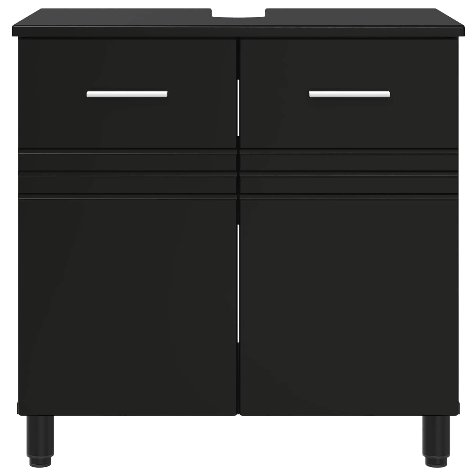 Badkamer Waskom Zwart 60 x 35 x 60 cm Bewerkt hout is nu te koop bij PeponiXL, paradijselijk wonen!