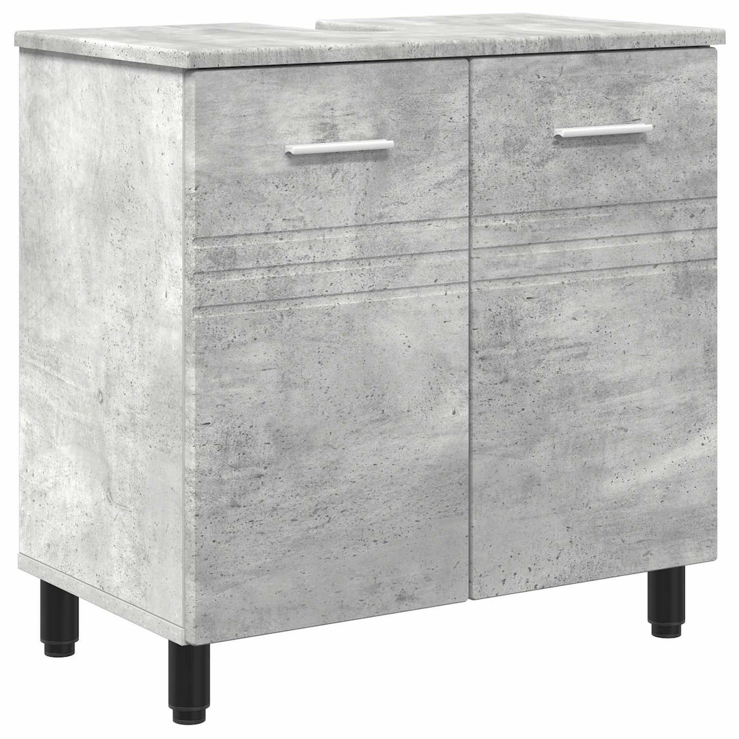 Badkamer Waskom Betongrijs 60 x 35 x 60 cm Bewerkt hout is nu te koop bij PeponiXL, paradijselijk wonen!