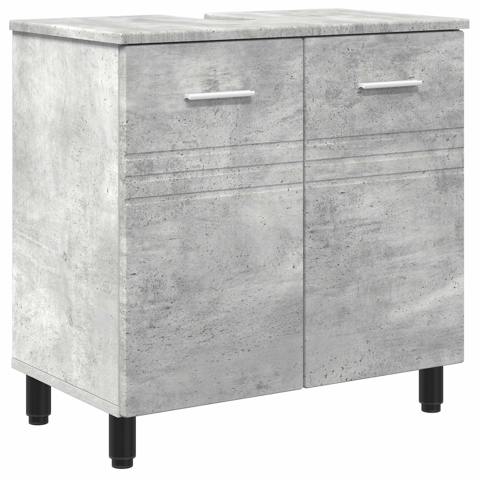Badkamer Waskom Betongrijs 60 x 35 x 60 cm Bewerkt hout is nu te koop bij PeponiXL, paradijselijk wonen!