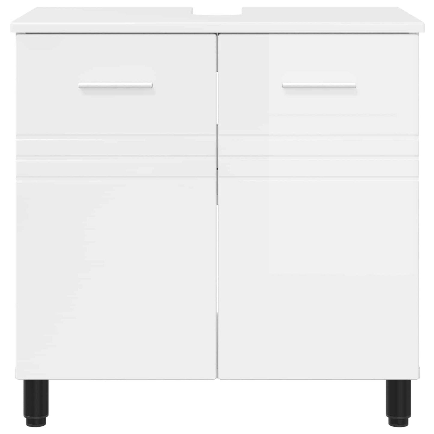 Badkamer Waskom Hoogglans Wit 60 x 35 x 60 cm Bewerkt hout is nu te koop bij PeponiXL, paradijselijk wonen!