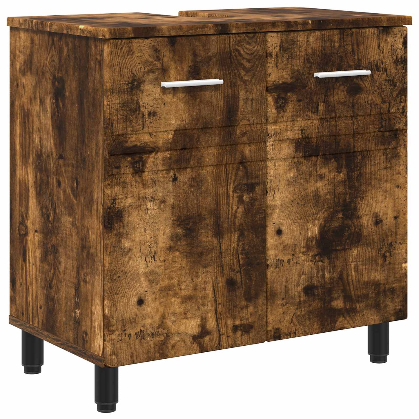 Badkamer Waskom Gerookt eiken 60 x 35 x 60 cm Bewerkt hout is nu te koop bij PeponiXL, paradijselijk wonen!