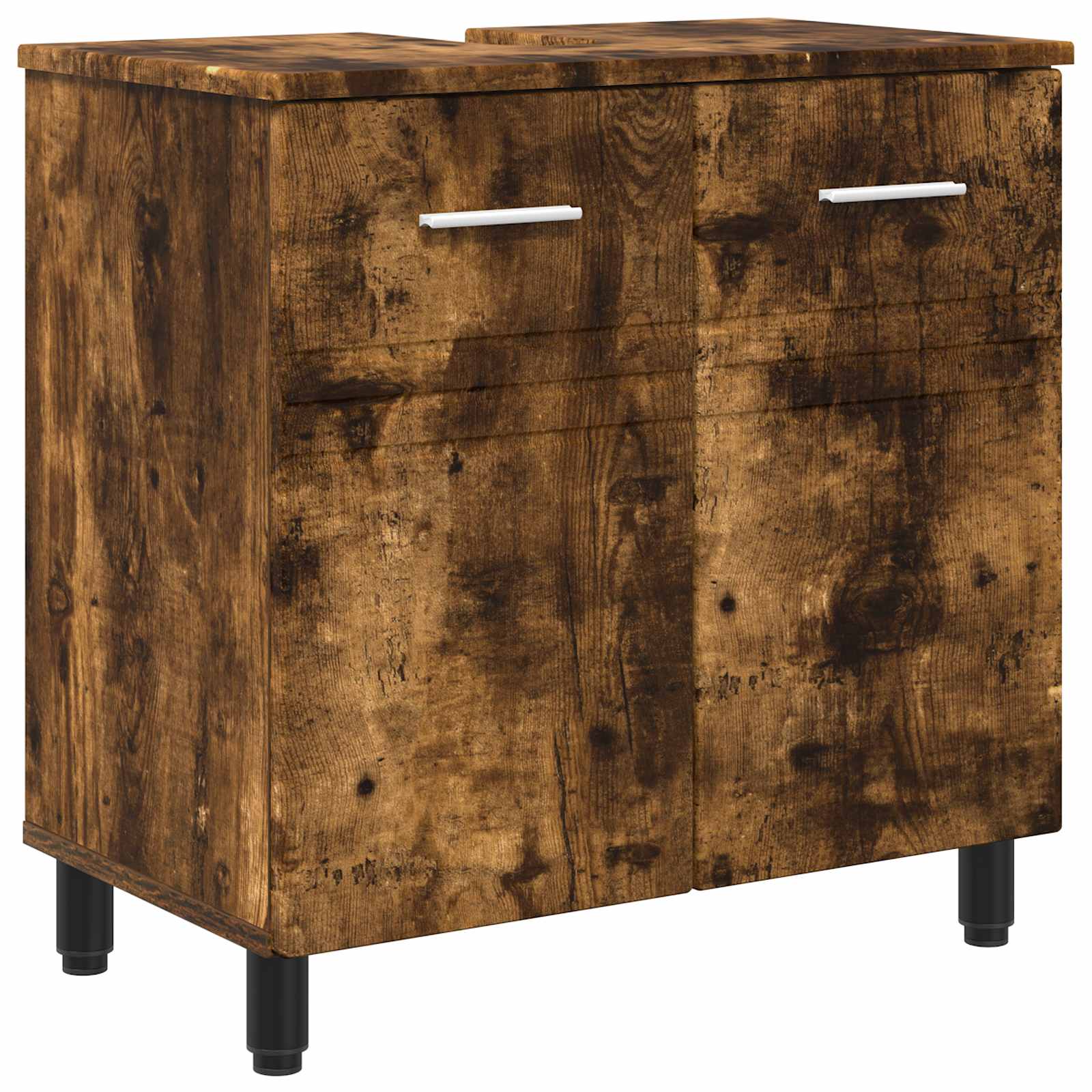 Badkamer Waskom Gerookt eiken 60 x 35 x 60 cm Bewerkt hout is nu te koop bij PeponiXL, paradijselijk wonen!