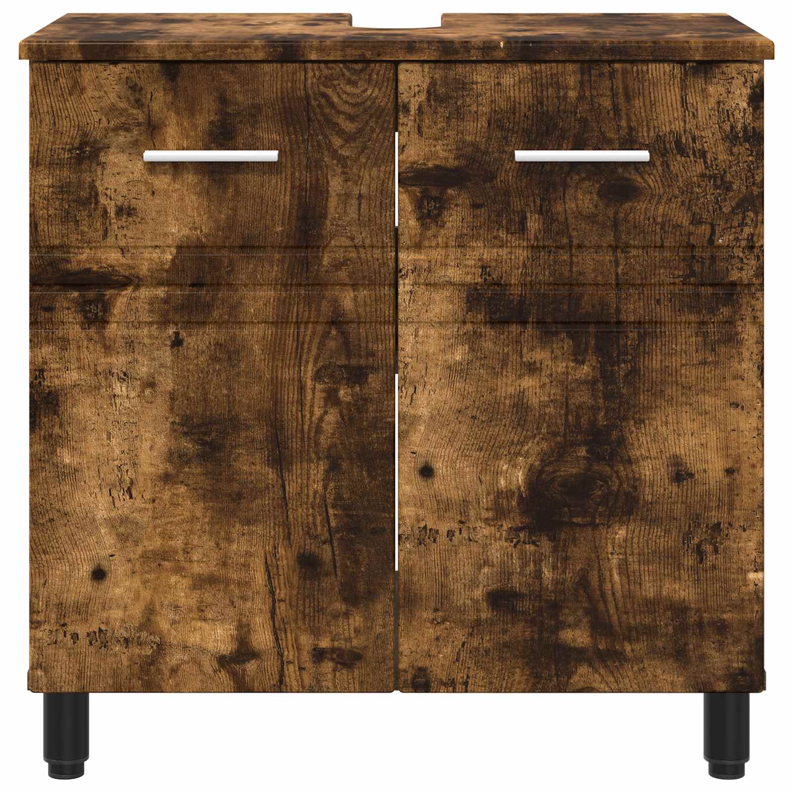 Badkamer Waskom Gerookt eiken 60 x 35 x 60 cm Bewerkt hout is nu te koop bij PeponiXL, paradijselijk wonen!