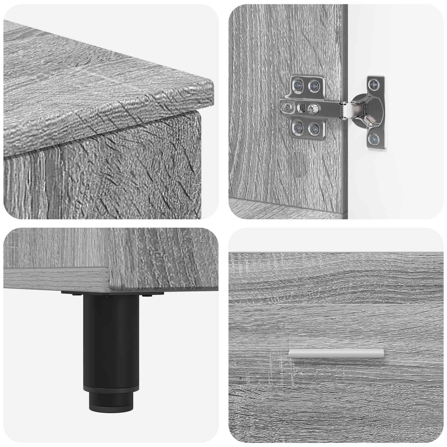 Badkamer Waskom Grijs Sonoma 60 x 35 x 60 cm Bewerkt hout is nu te koop bij PeponiXL, paradijselijk wonen!
