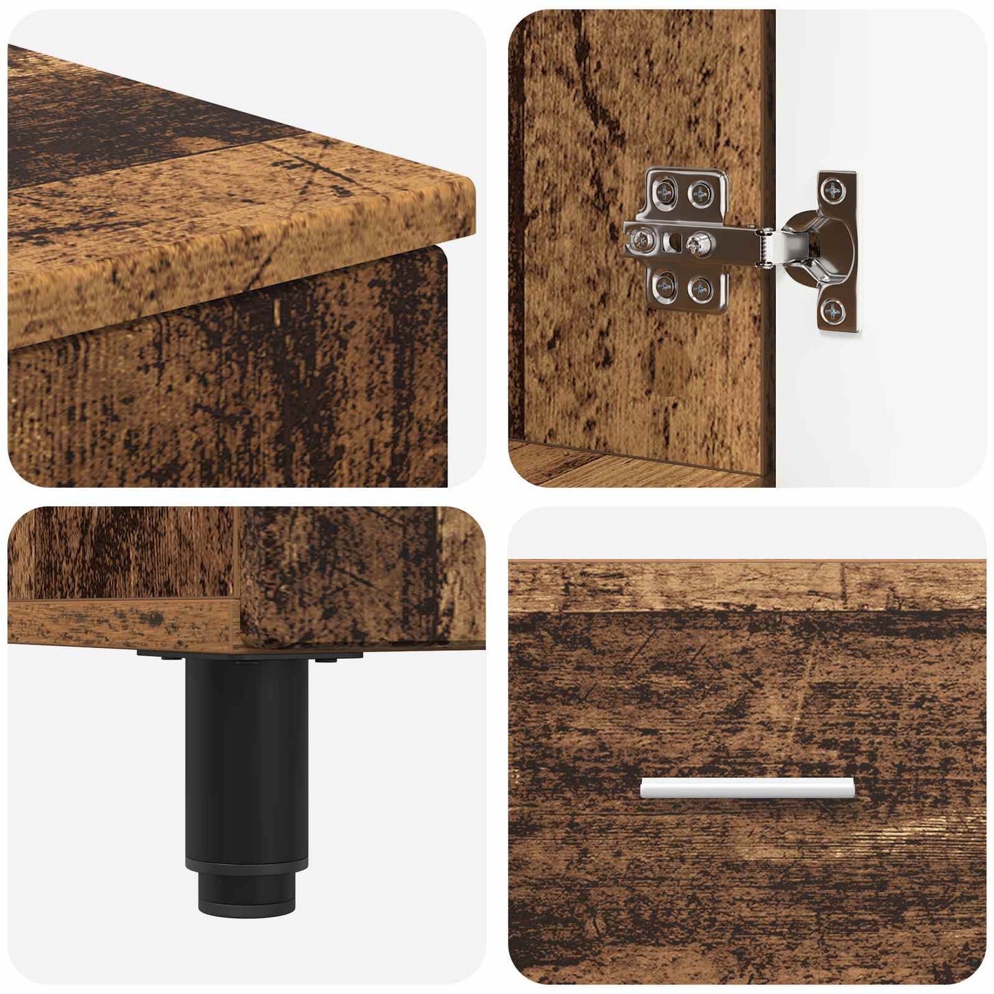 Badkamer Waskom Oud hout 60 x 35 x 60 cm Bewerkt hout is nu te koop bij PeponiXL, paradijselijk wonen!