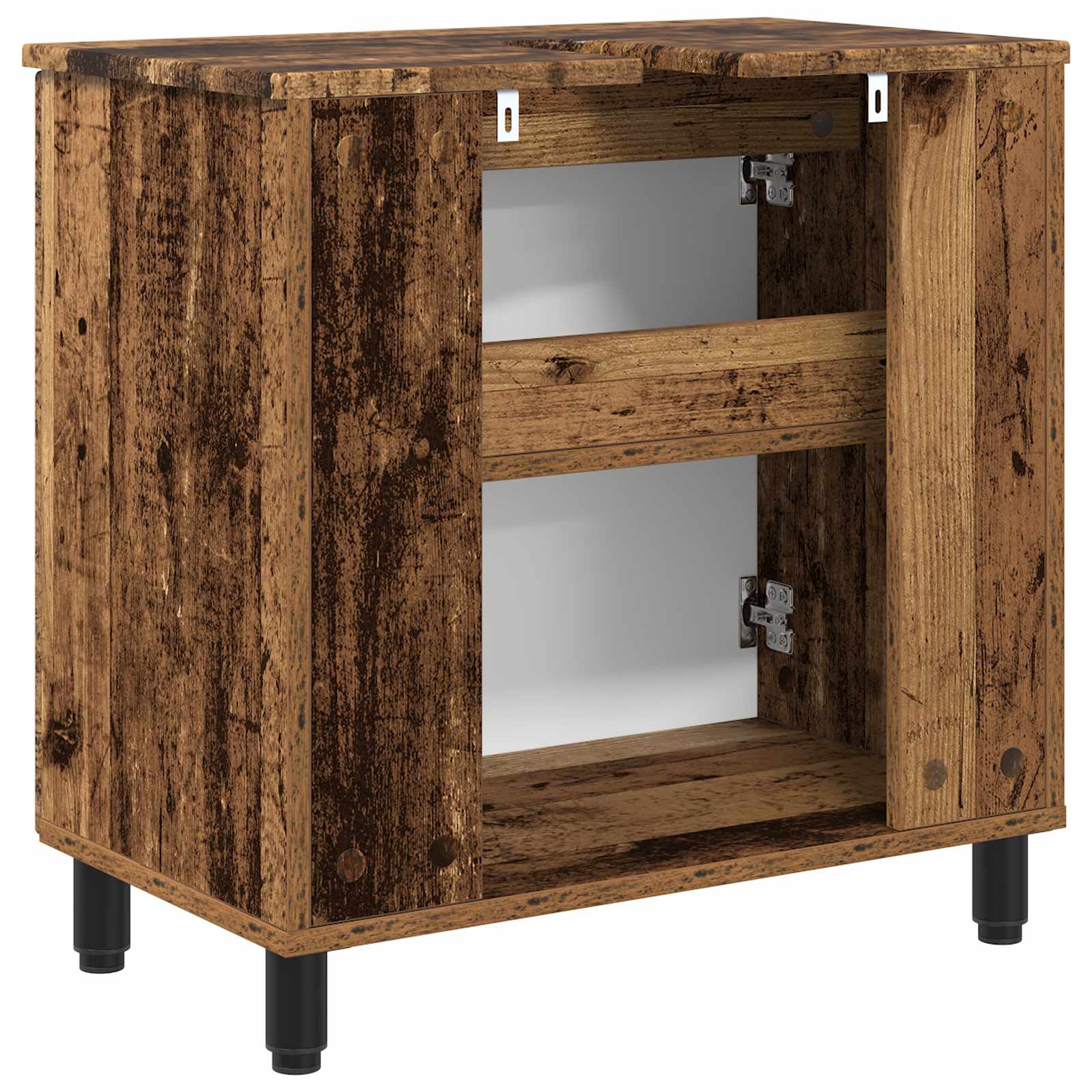 Badkamer Waskom Oud hout 60 x 35 x 60 cm Bewerkt hout is nu te koop bij PeponiXL, paradijselijk wonen!