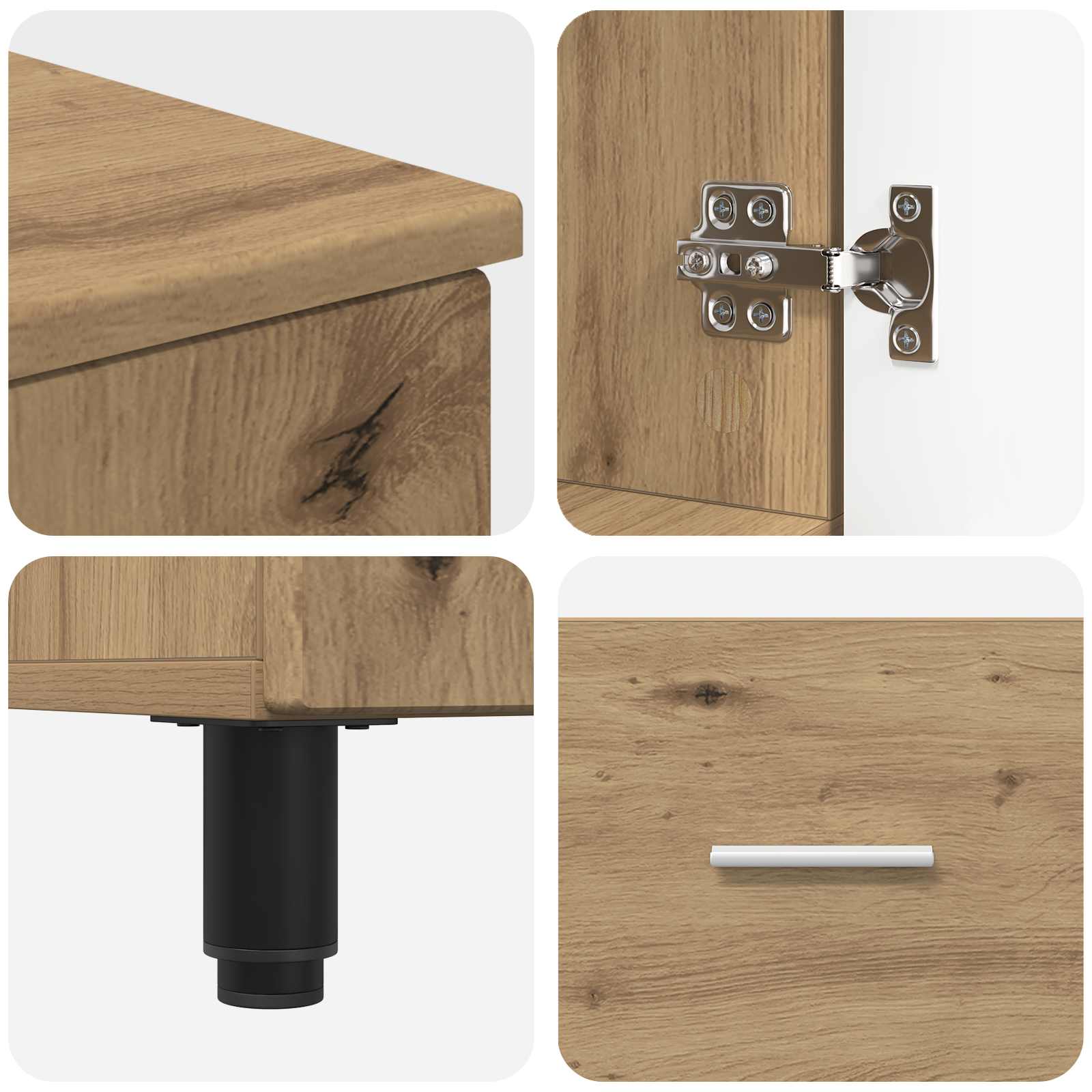 Badkamer Waskom Artisanaal eiken 60 x 35 x 60 cm Bewerkt hout is nu te koop bij PeponiXL, paradijselijk wonen!