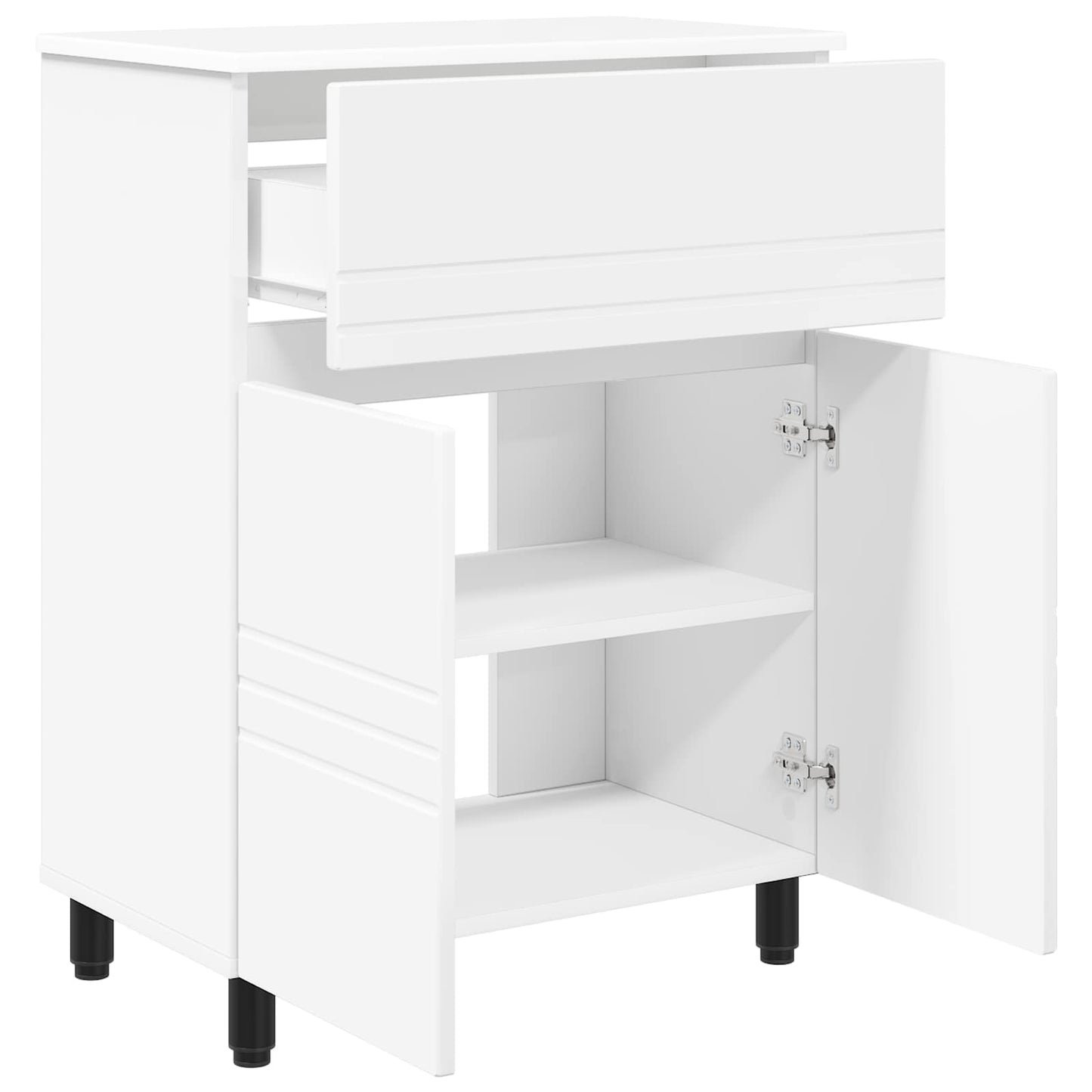 Badkamer Waskom Wit 60 x 35 x 80 cm Bewerkt hout is nu te koop bij PeponiXL, paradijselijk wonen!