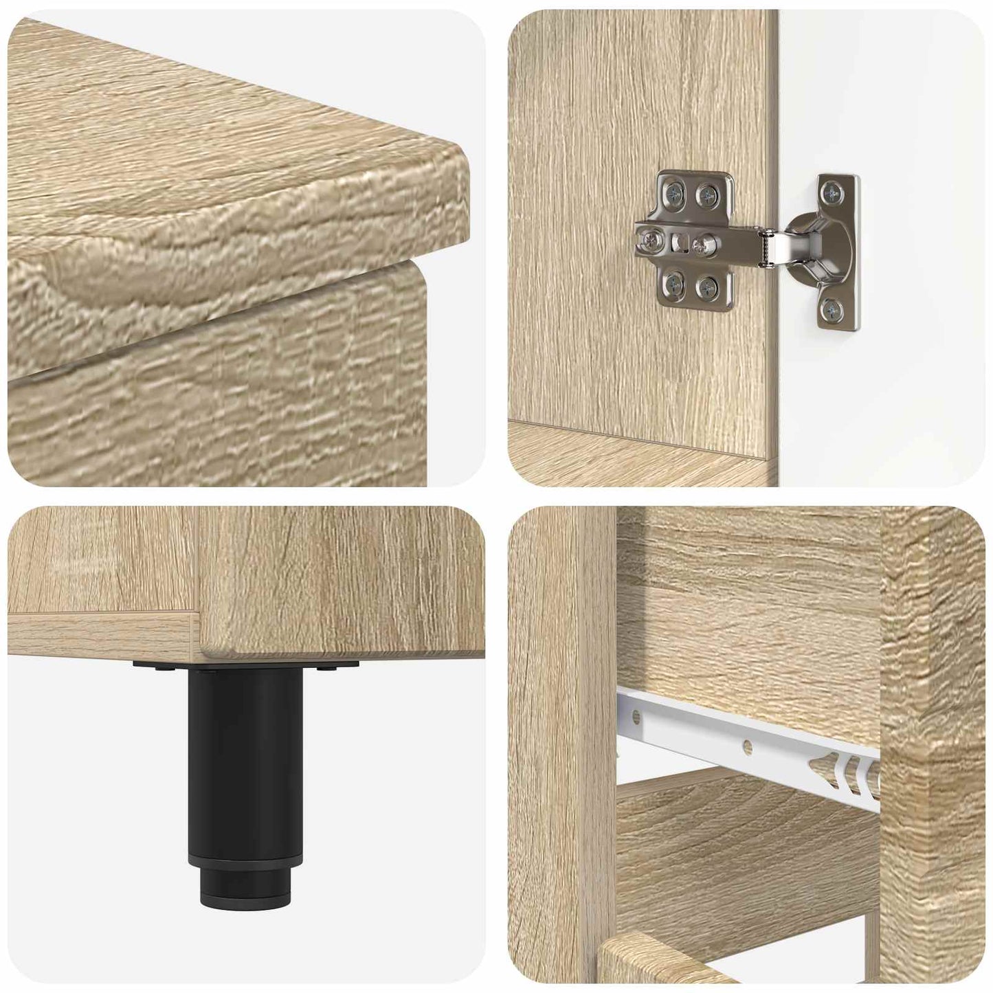 Badkamer Waskom Sonoma Eiken 60 x 35 x 80 cm Bewerkt hout is nu te koop bij PeponiXL, paradijselijk wonen!