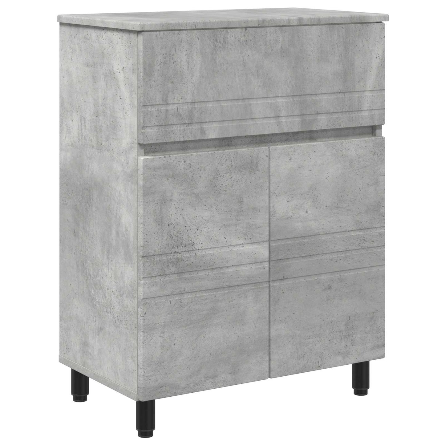 Badkamer Waskom Betongrijs 60 x 35 x 80 cm Bewerkt hout is nu te koop bij PeponiXL, paradijselijk wonen!