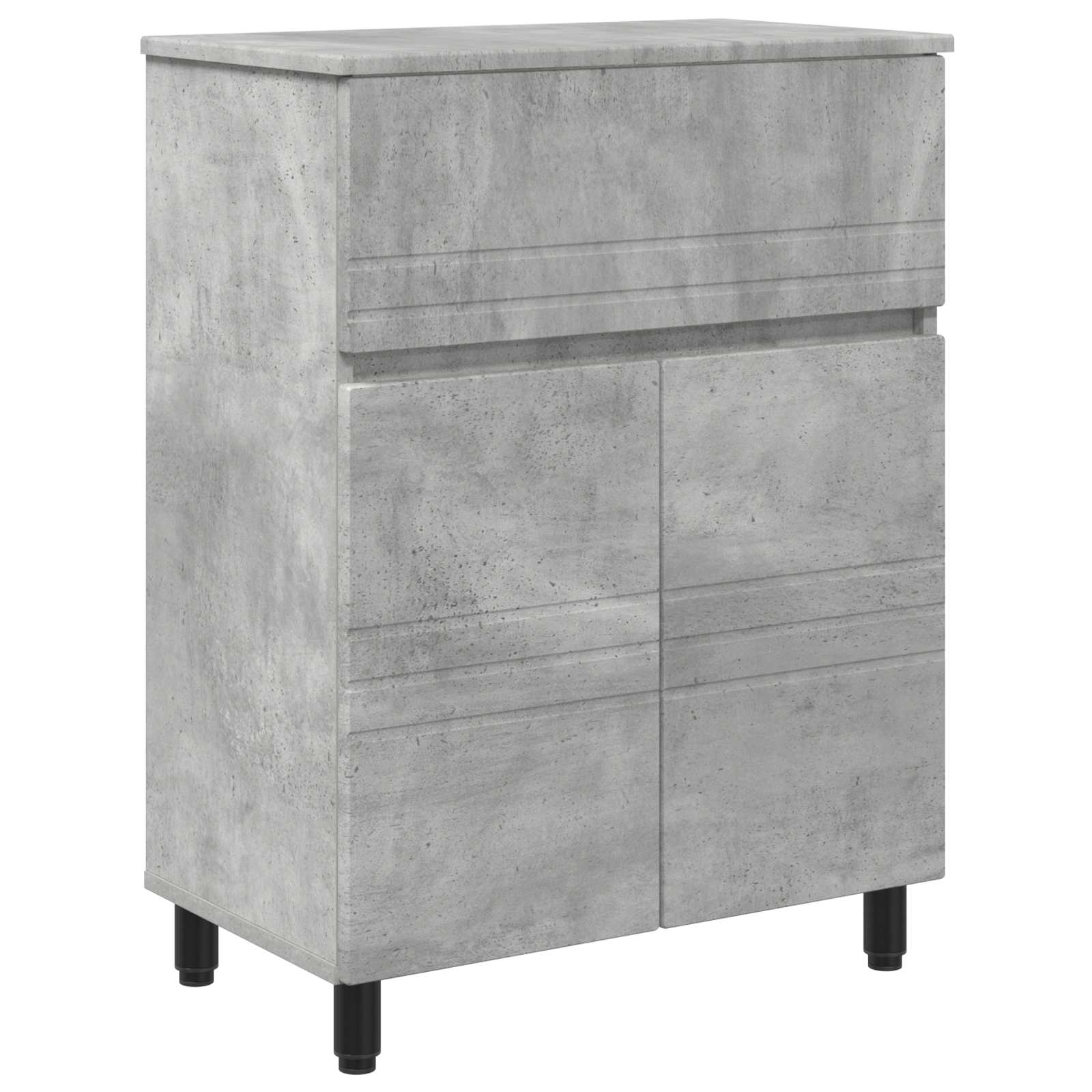 Badkamer Waskom Betongrijs 60 x 35 x 80 cm Bewerkt hout is nu te koop bij PeponiXL, paradijselijk wonen!