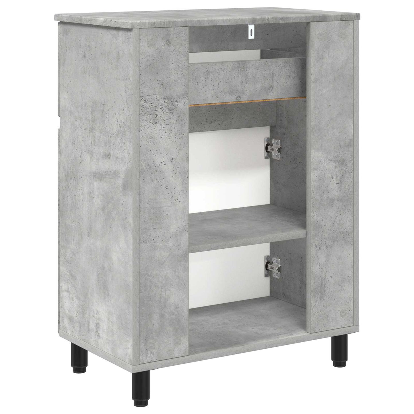 Badkamer Waskom Betongrijs 60 x 35 x 80 cm Bewerkt hout is nu te koop bij PeponiXL, paradijselijk wonen!
