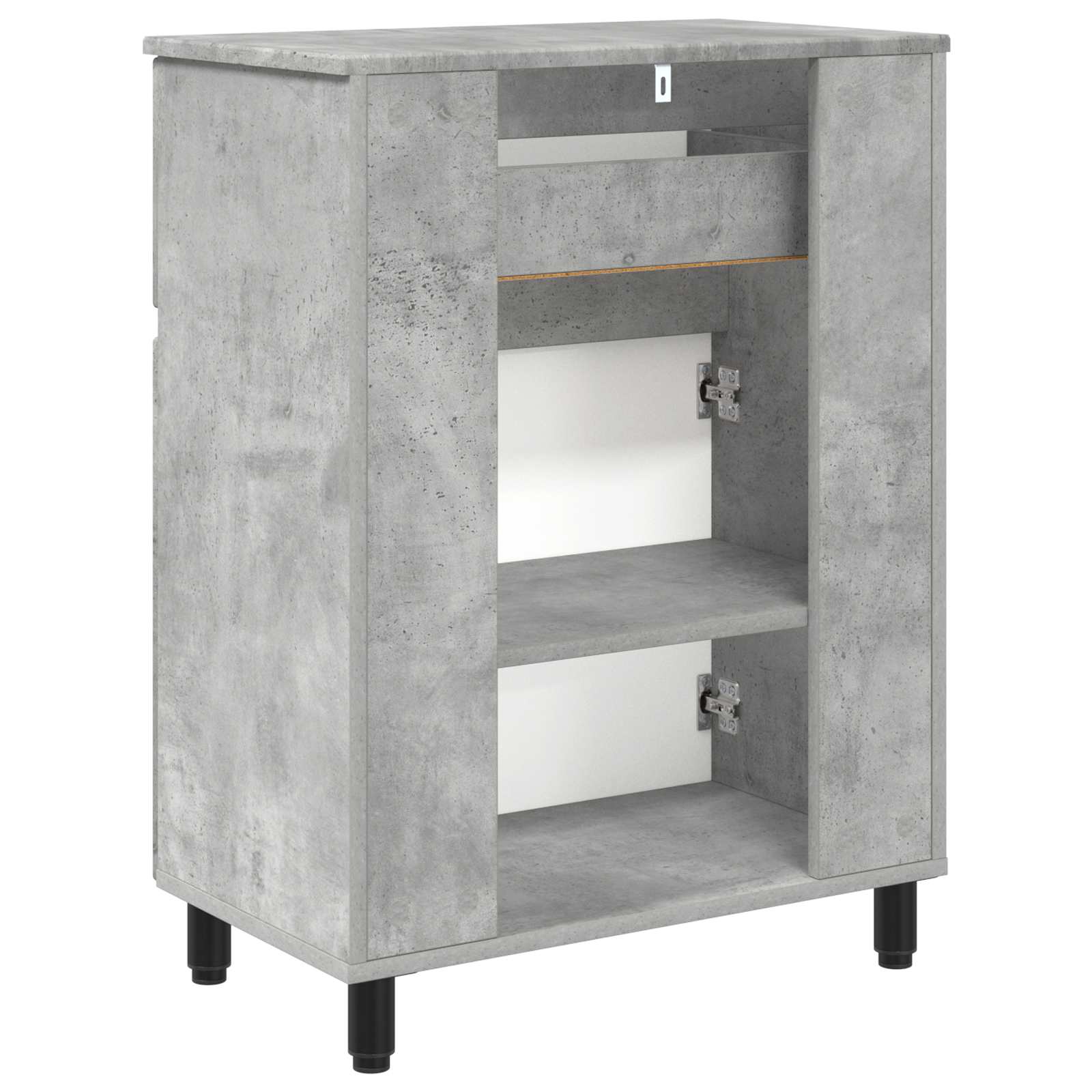 Badkamer Waskom Betongrijs 60 x 35 x 80 cm Bewerkt hout is nu te koop bij PeponiXL, paradijselijk wonen!