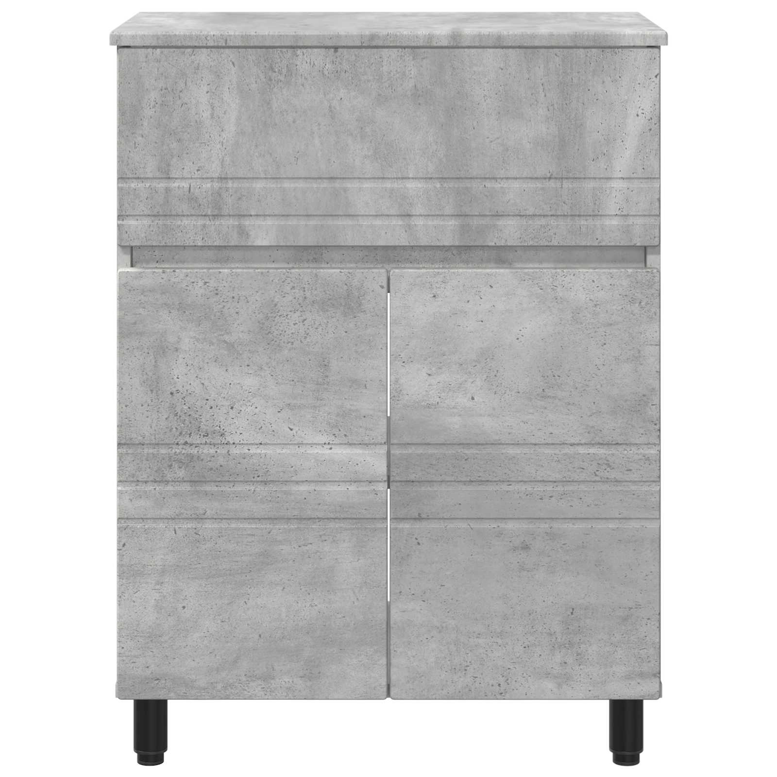 Badkamer Waskom Betongrijs 60 x 35 x 80 cm Bewerkt hout is nu te koop bij PeponiXL, paradijselijk wonen!