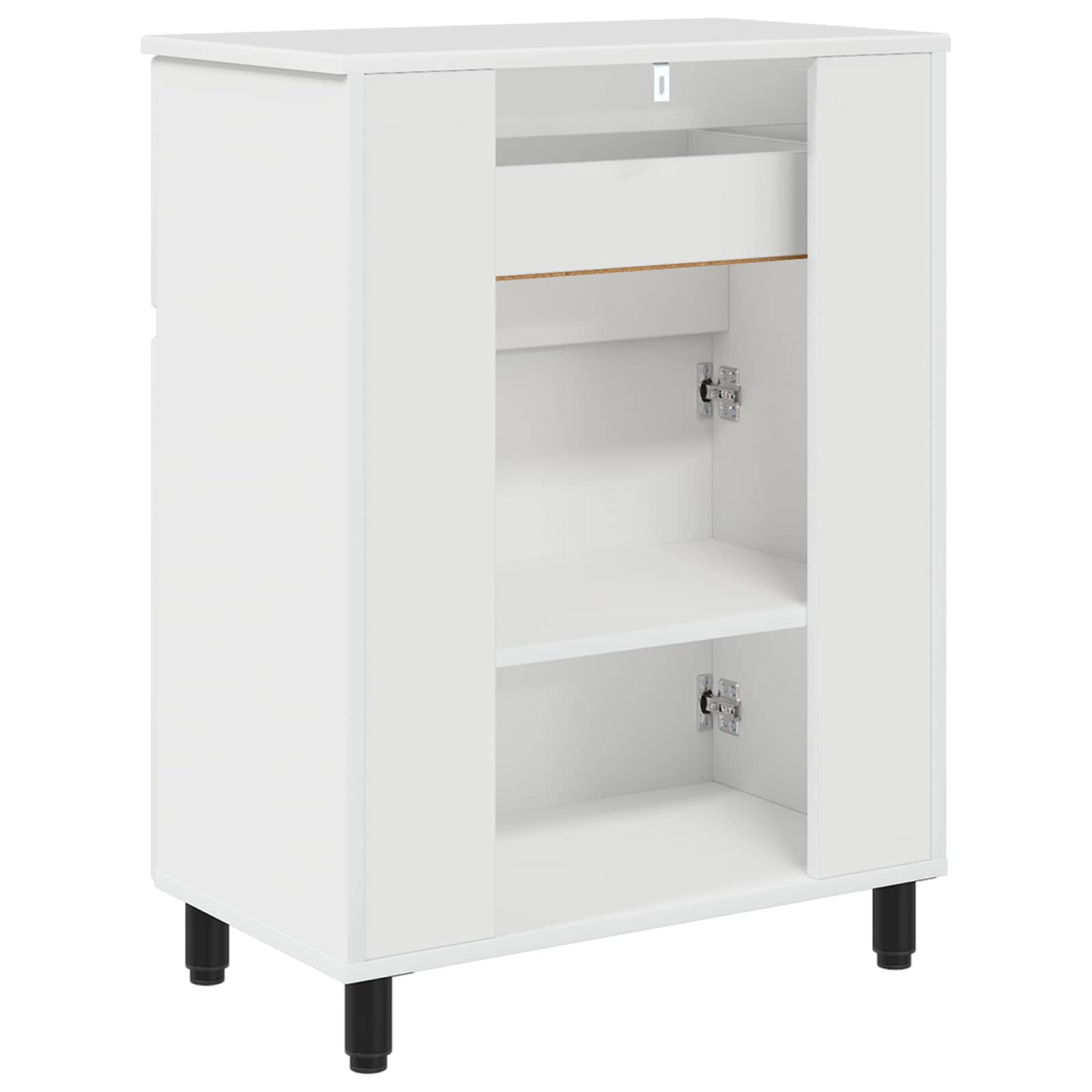 Badkamer Waskom Hoogglans Wit 60 x 35 x 80 cm Bewerkt hout is nu te koop bij PeponiXL, paradijselijk wonen!