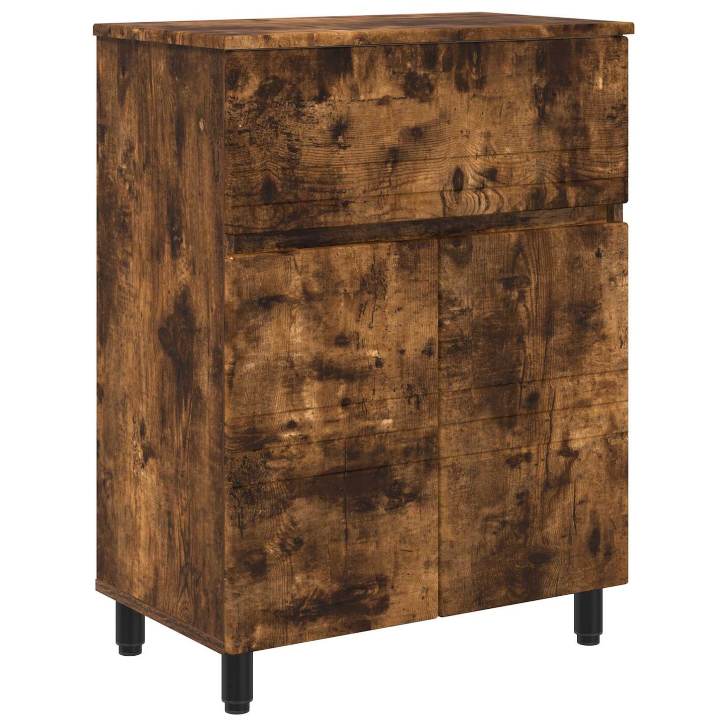 Badkamer Waskom Gerookt eiken 60 x 35 x 80 cm Bewerkt hout is nu te koop bij PeponiXL, paradijselijk wonen!
