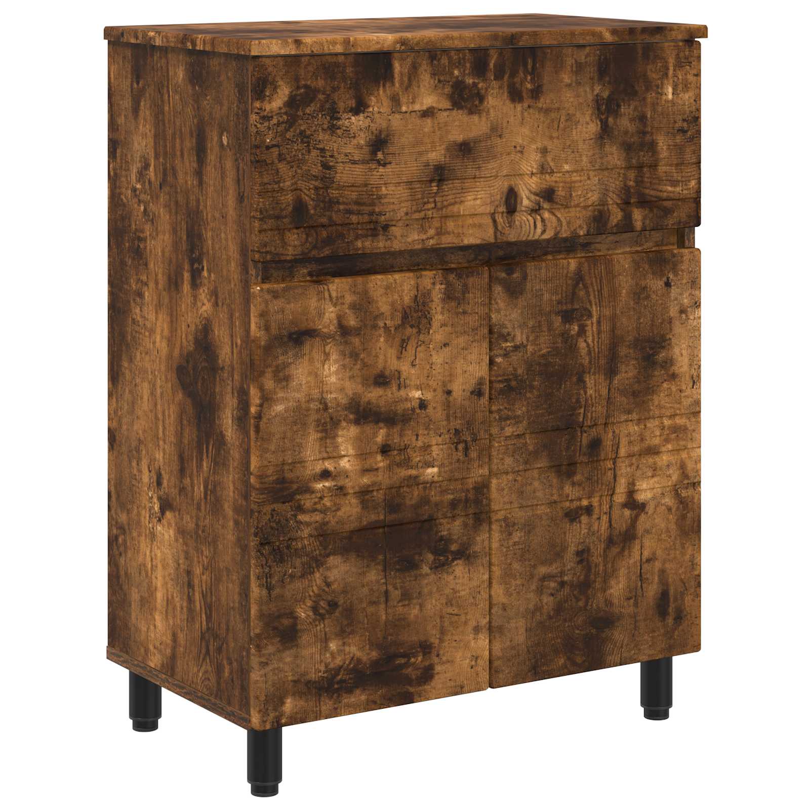 Badkamer Waskom Gerookt eiken 60 x 35 x 80 cm Bewerkt hout is nu te koop bij PeponiXL, paradijselijk wonen!