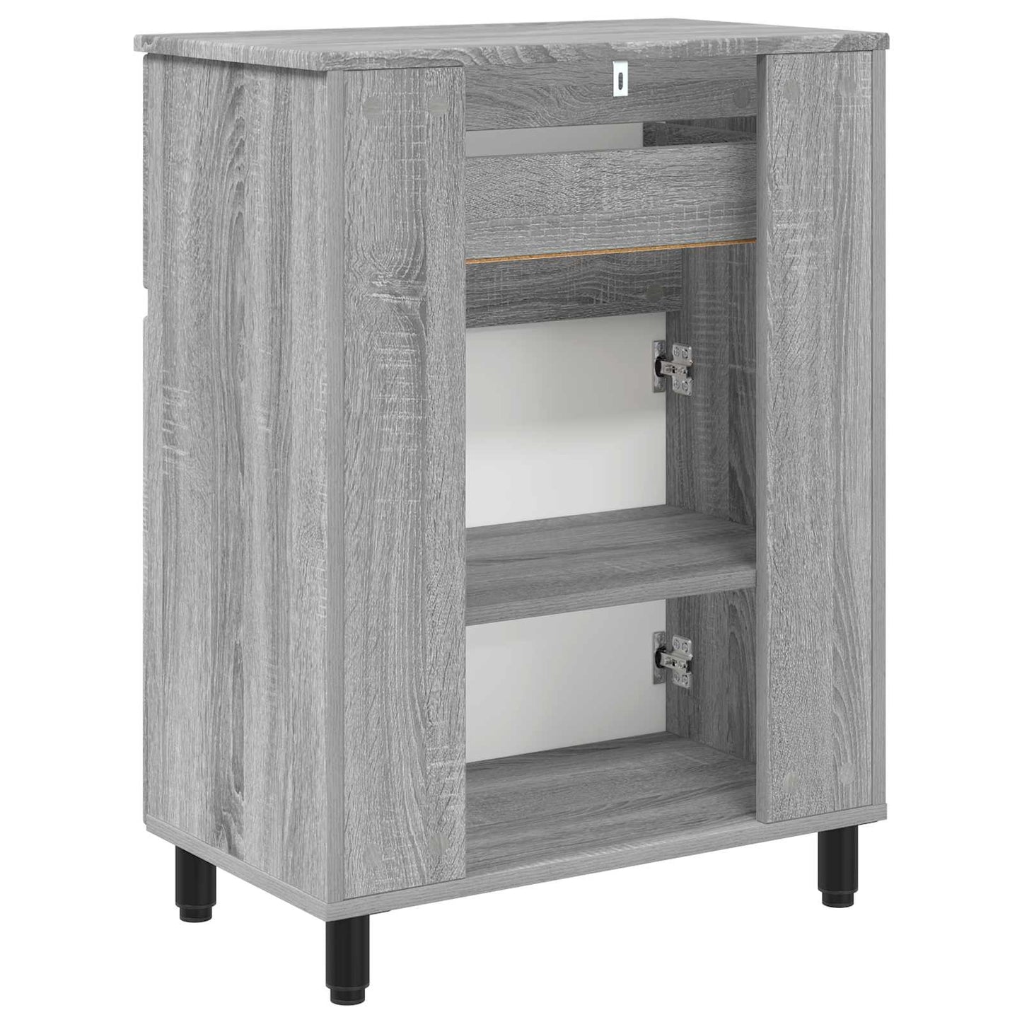 Badkamer Waskom Grijs Sonoma 60 x 35 x 80 cm Bewerkt hout is nu te koop bij PeponiXL, paradijselijk wonen!