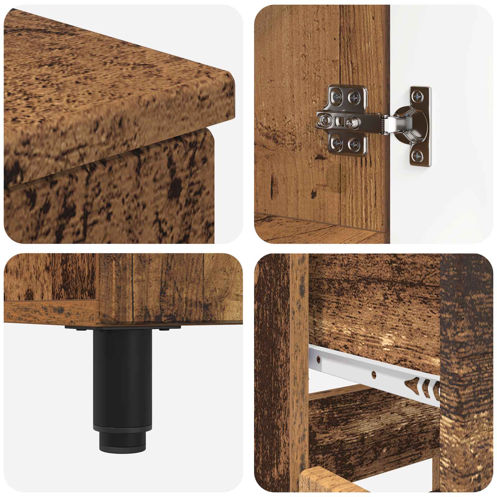 Badkamer Waskom Oud hout 60 x 35 x 80 cm Bewerkt hout is nu te koop bij PeponiXL, paradijselijk wonen!