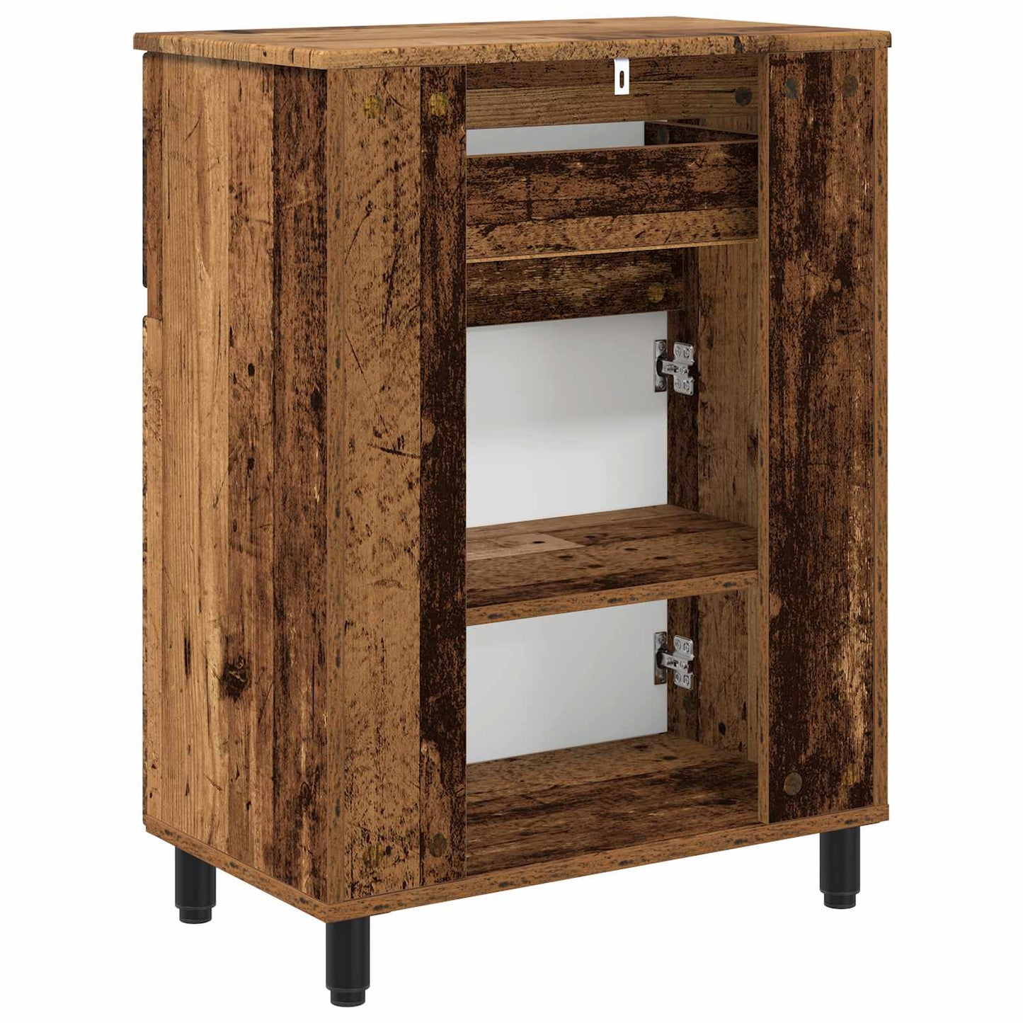 Badkamer Waskom Oud hout 60 x 35 x 80 cm Bewerkt hout is nu te koop bij PeponiXL, paradijselijk wonen!