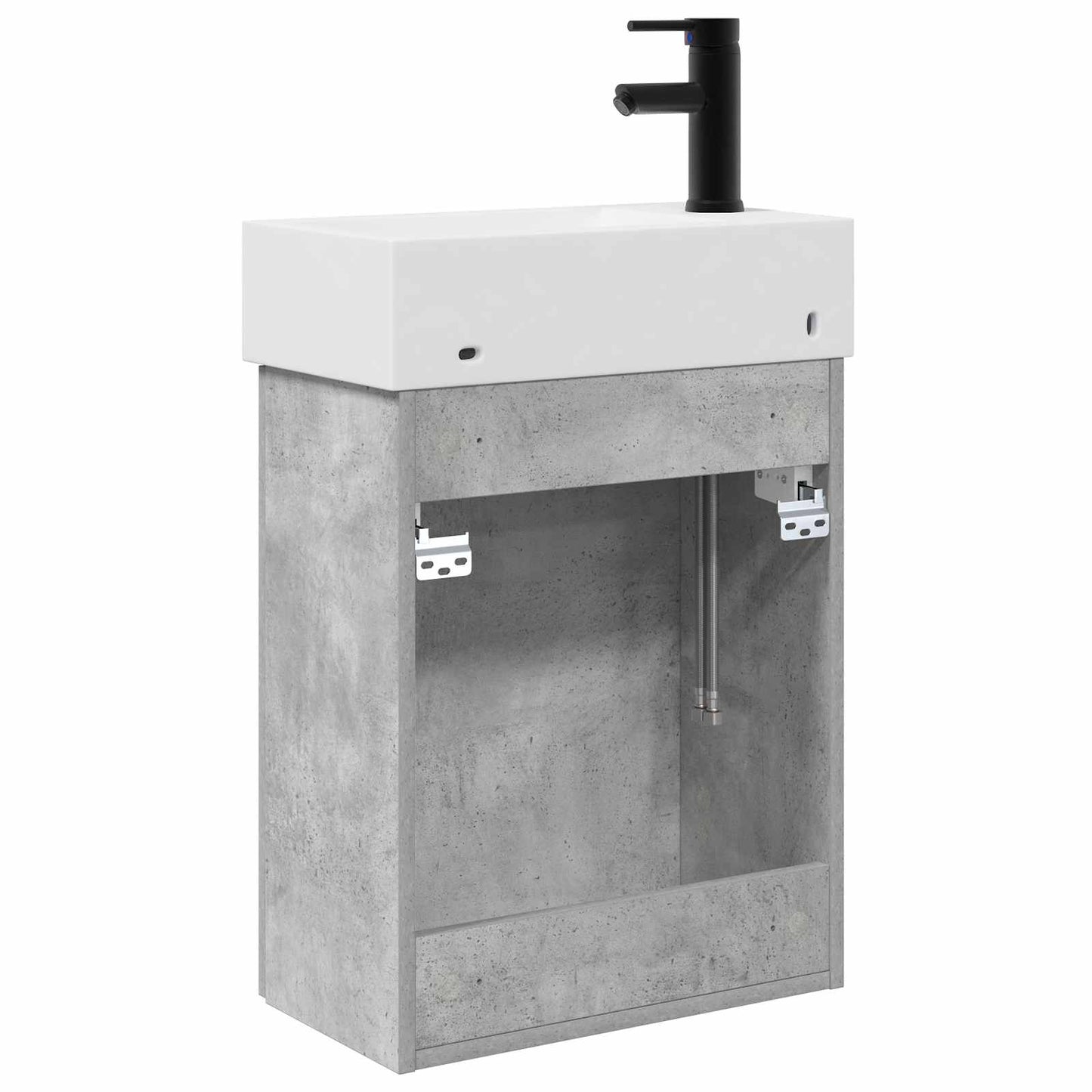 Badkamermeubel met kraan Betongrijs 45,5 x 22,5 x 84 cm is nu te koop bij PeponiXL, paradijselijk wonen!