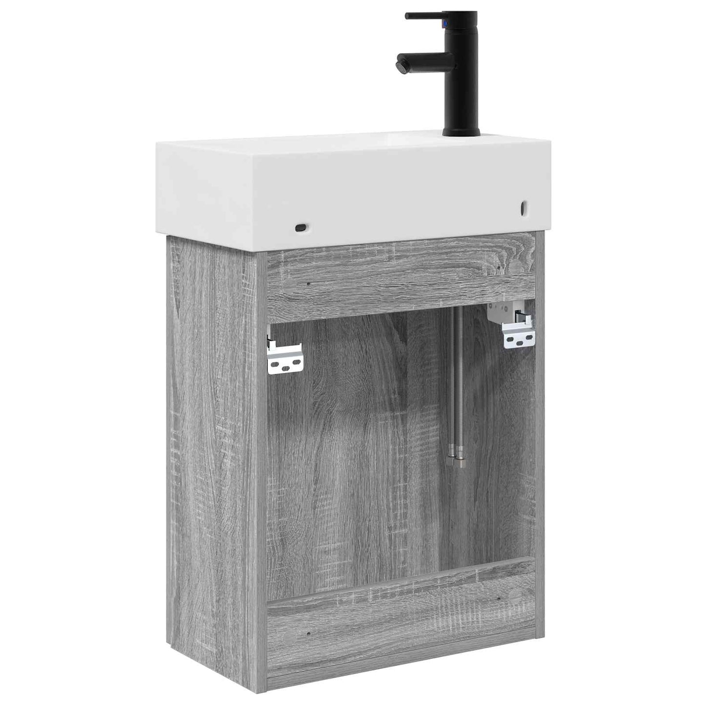 Badkamermeubel met kraan Grijs Sonoma 45,5 x 22,5 x 84 cm is nu te koop bij PeponiXL, paradijselijk wonen!
