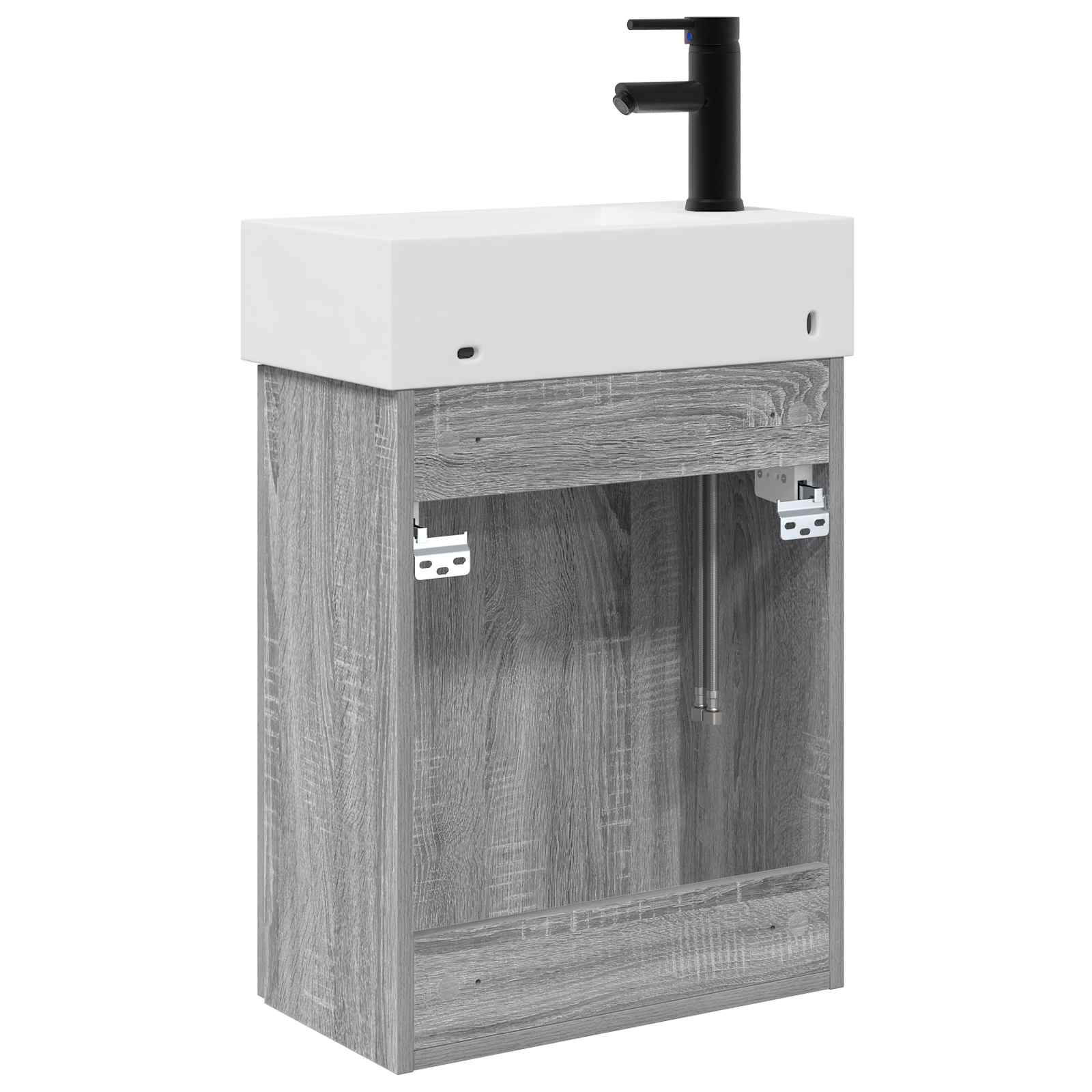 Badkamermeubel met kraan Grijs Sonoma 45,5 x 22,5 x 84 cm is nu te koop bij PeponiXL, paradijselijk wonen!