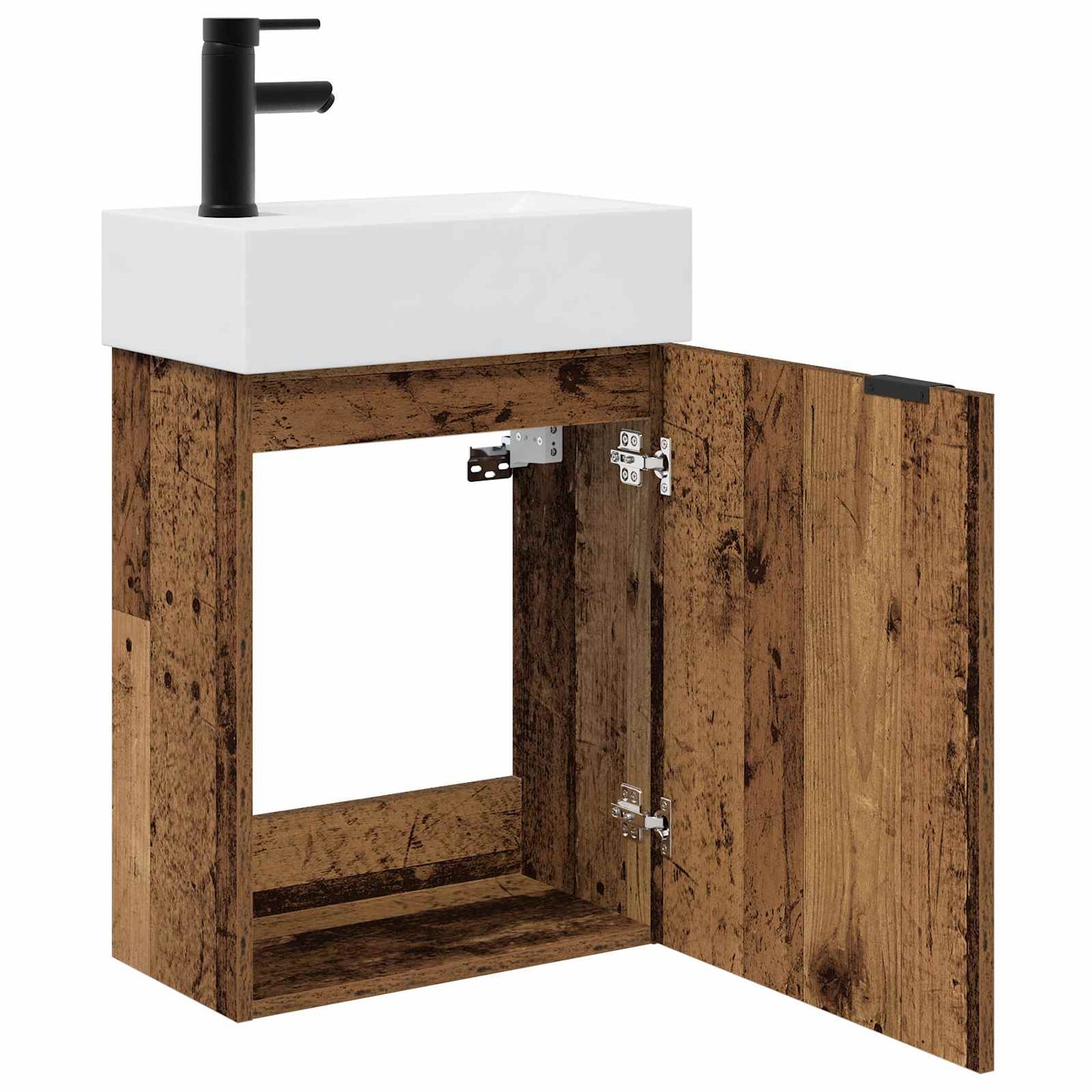 Badkamermeubel met kraan Oud hout 45,5 x 22,5 x 84 cm is nu te koop bij PeponiXL, paradijselijk wonen!