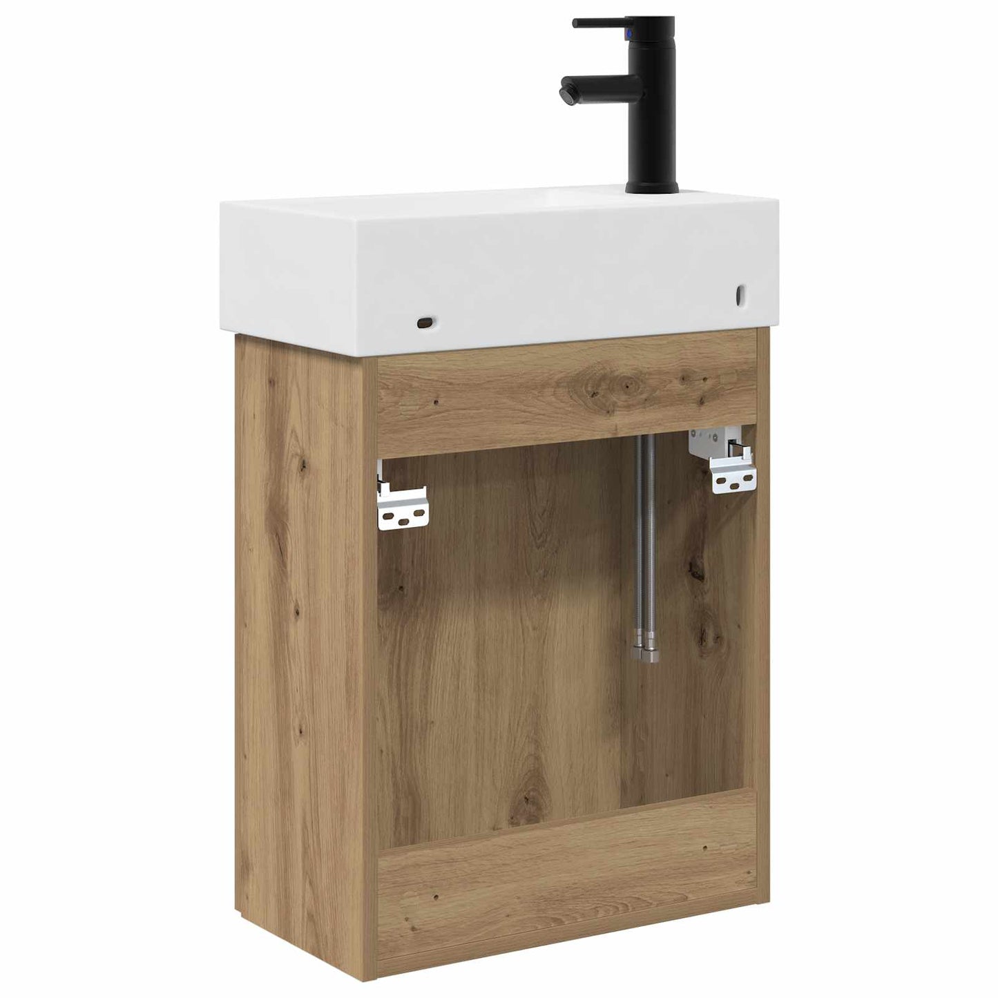 Badkamermeubel met kraan Artisanaal eiken 45,5 x 22,5 x 84 cm is nu te koop bij PeponiXL, paradijselijk wonen!