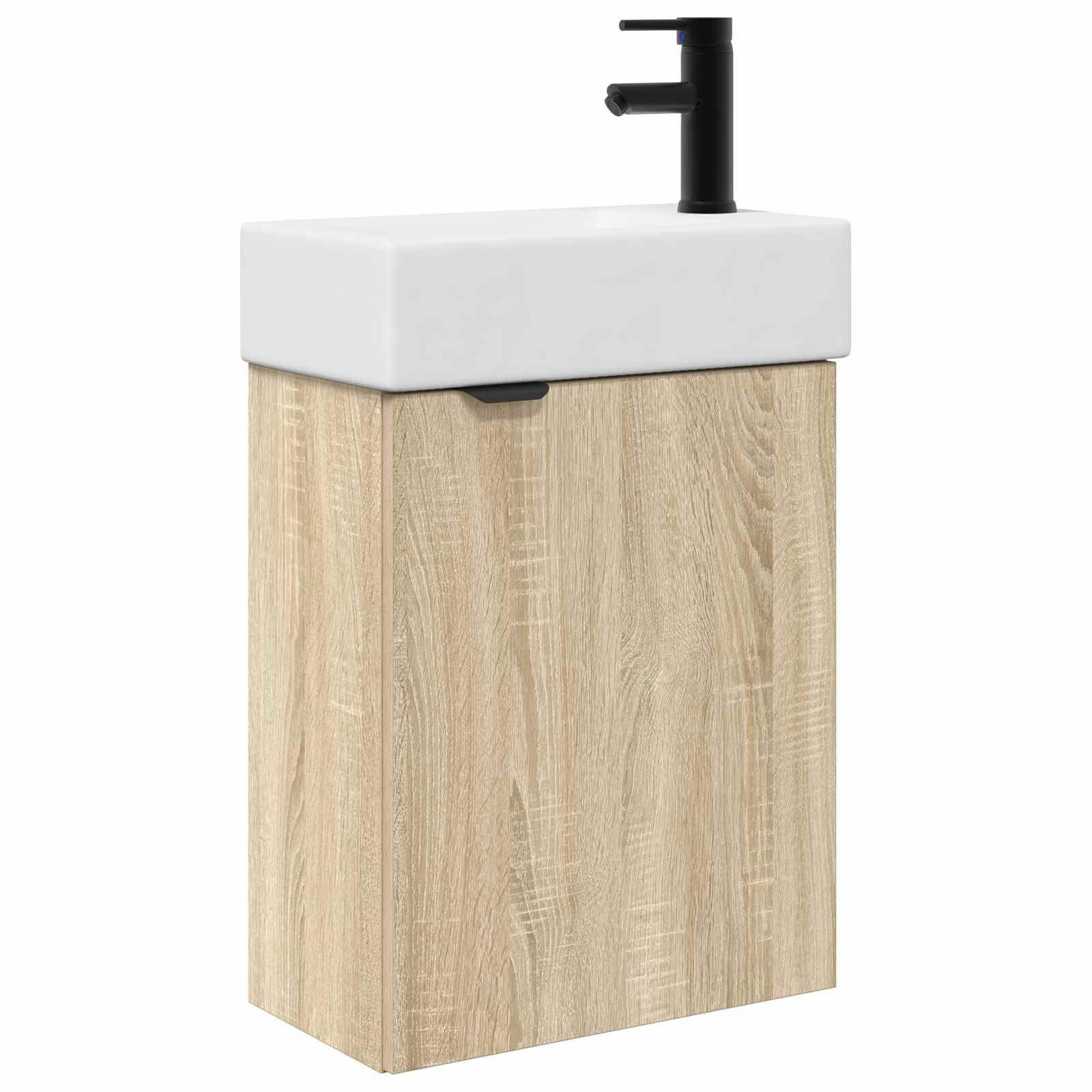 Badkamermeubel met kraan Sonoma Eiken 45,5 x 22,5 x 84 cm is nu te koop bij PeponiXL, paradijselijk wonen!