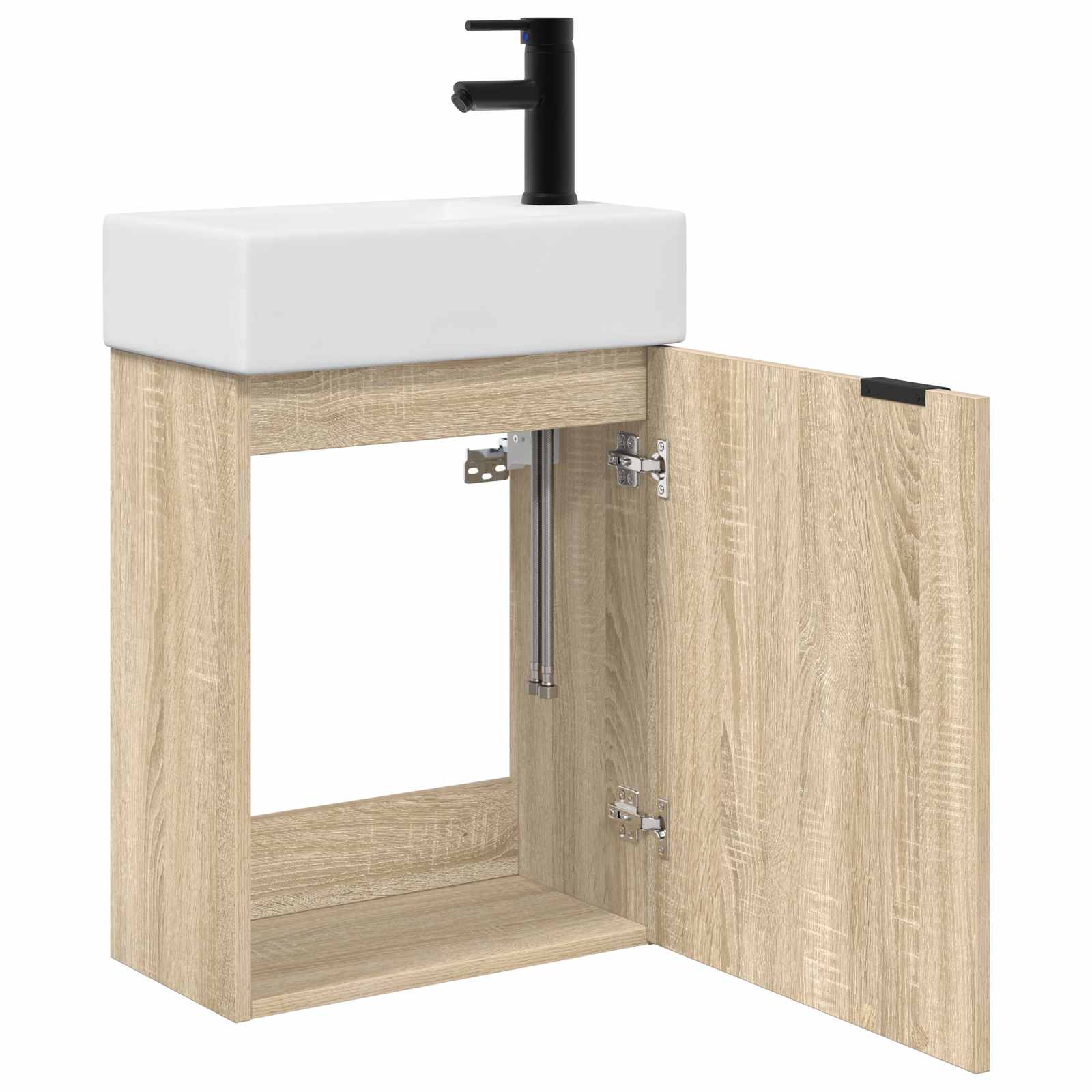 Badkamermeubel met kraan Sonoma Eiken 45,5 x 22,5 x 84 cm is nu te koop bij PeponiXL, paradijselijk wonen!