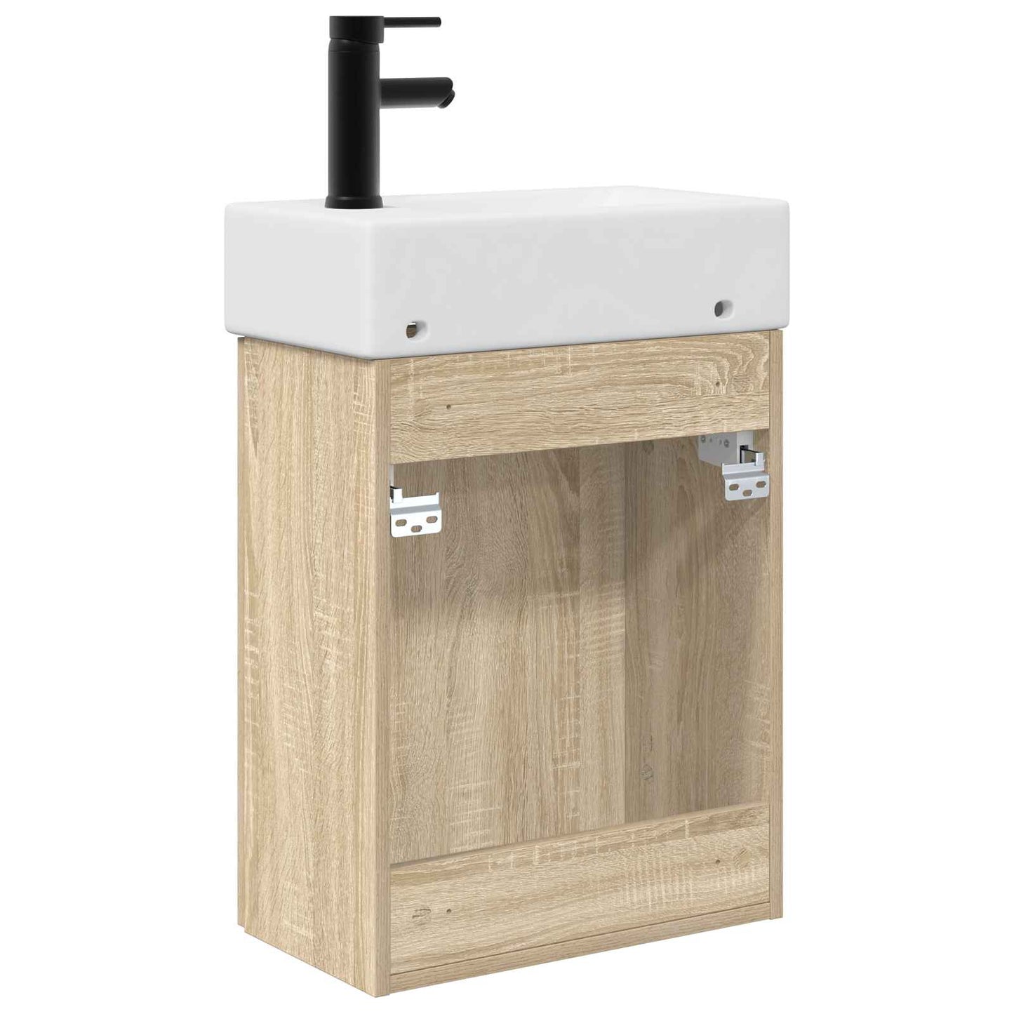 Badkamermeubel met kraan Sonoma Eiken 45,5 x 22,5 x 84 cm is nu te koop bij PeponiXL, paradijselijk wonen!