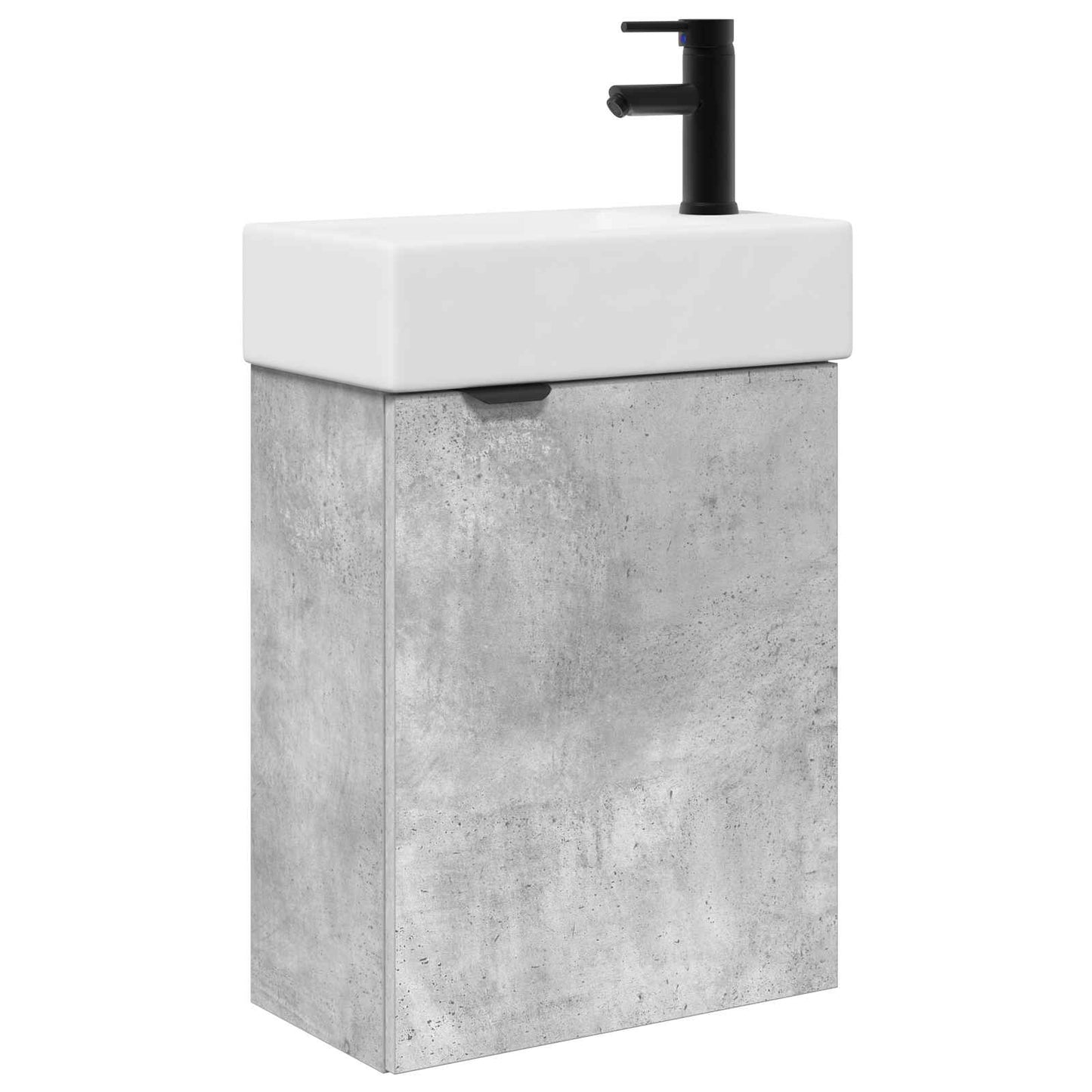 Badkamermeubel met kraan Betongrijs 45,5 x 22,5 x 84 cm is nu te koop bij PeponiXL, paradijselijk wonen!