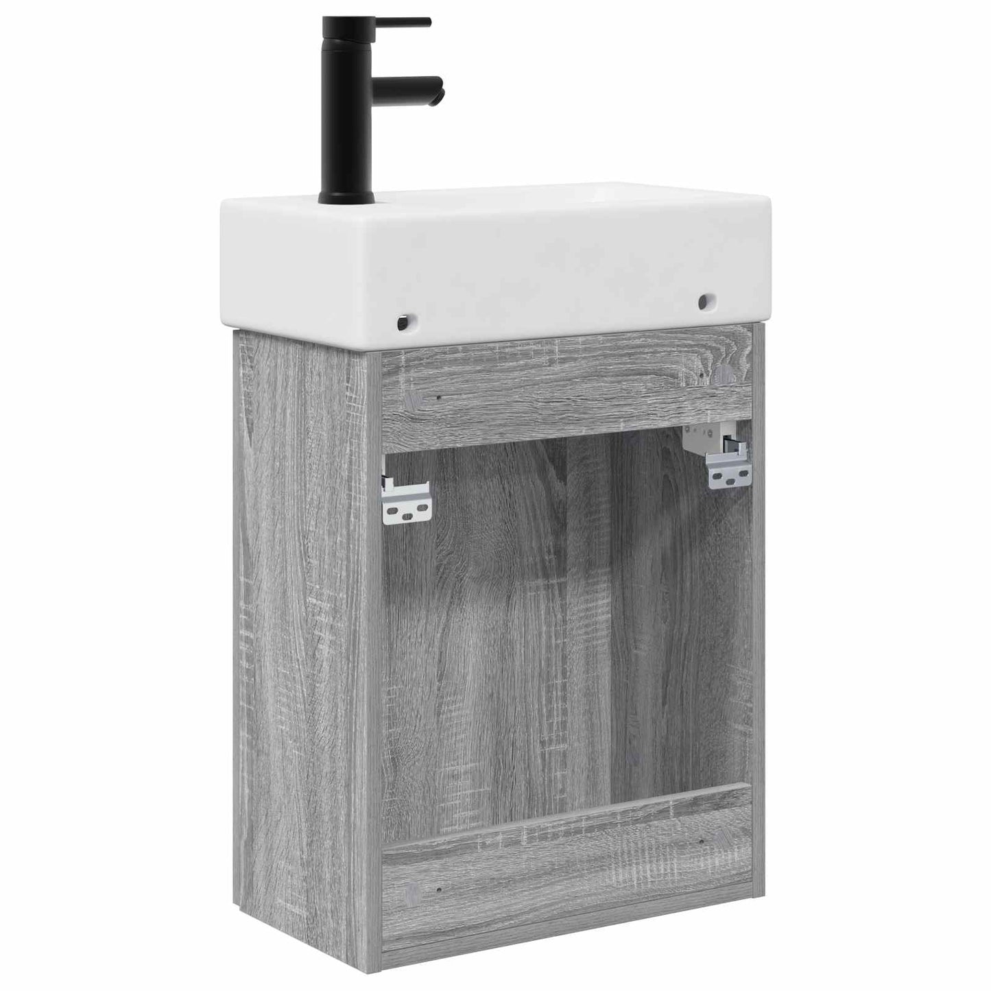 Badkamermeubel met kraan Grijs Sonoma 45,5 x 22,5 x 84 cm is nu te koop bij PeponiXL, paradijselijk wonen!