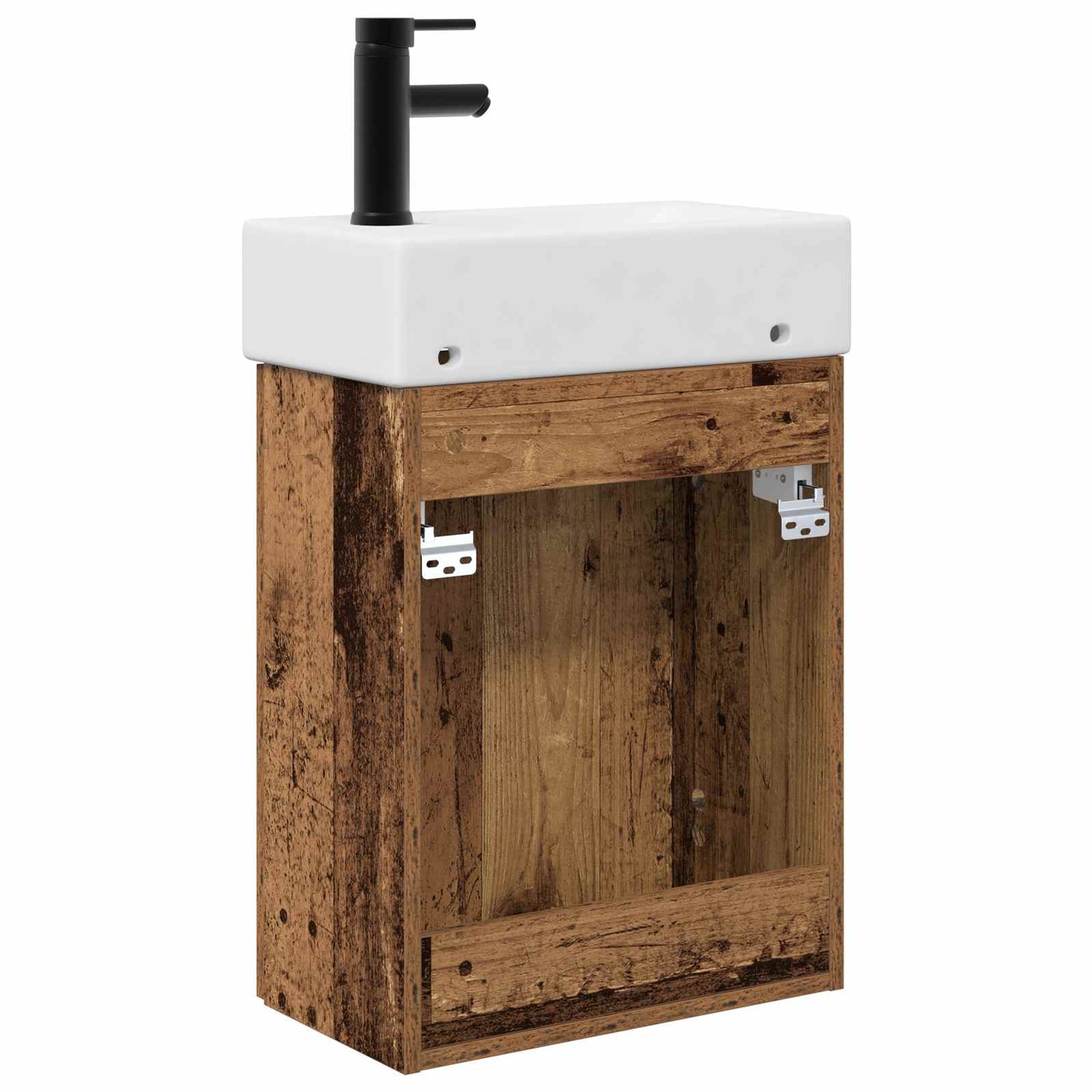 Badkamermeubel met kraan Oud hout 45,5 x 22,5 x 84 cm is nu te koop bij PeponiXL, paradijselijk wonen!
