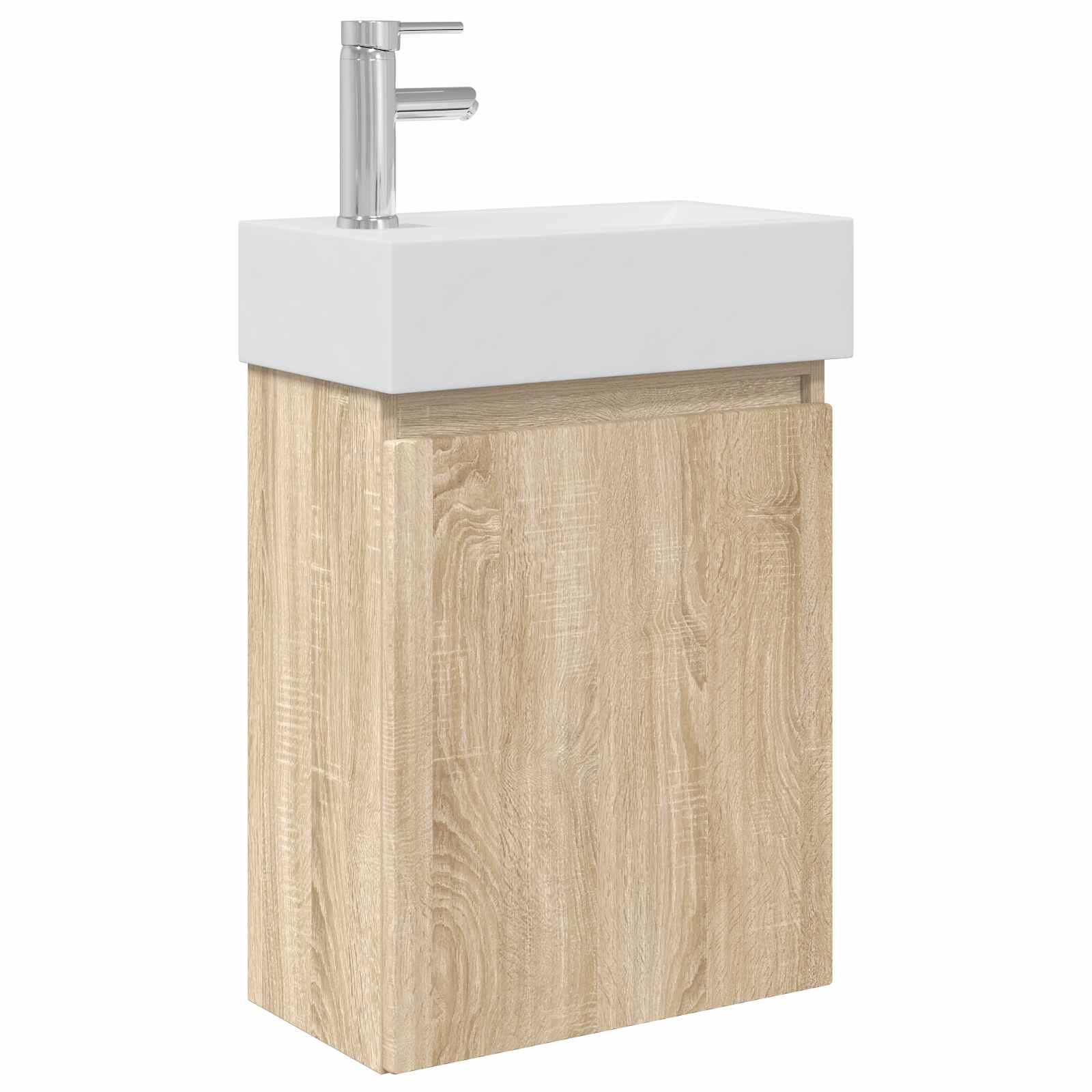 Badkamermeubel met kraan Sonoma Eiken 45,5 x 22,5 x 84 cm is nu te koop bij PeponiXL, paradijselijk wonen!
